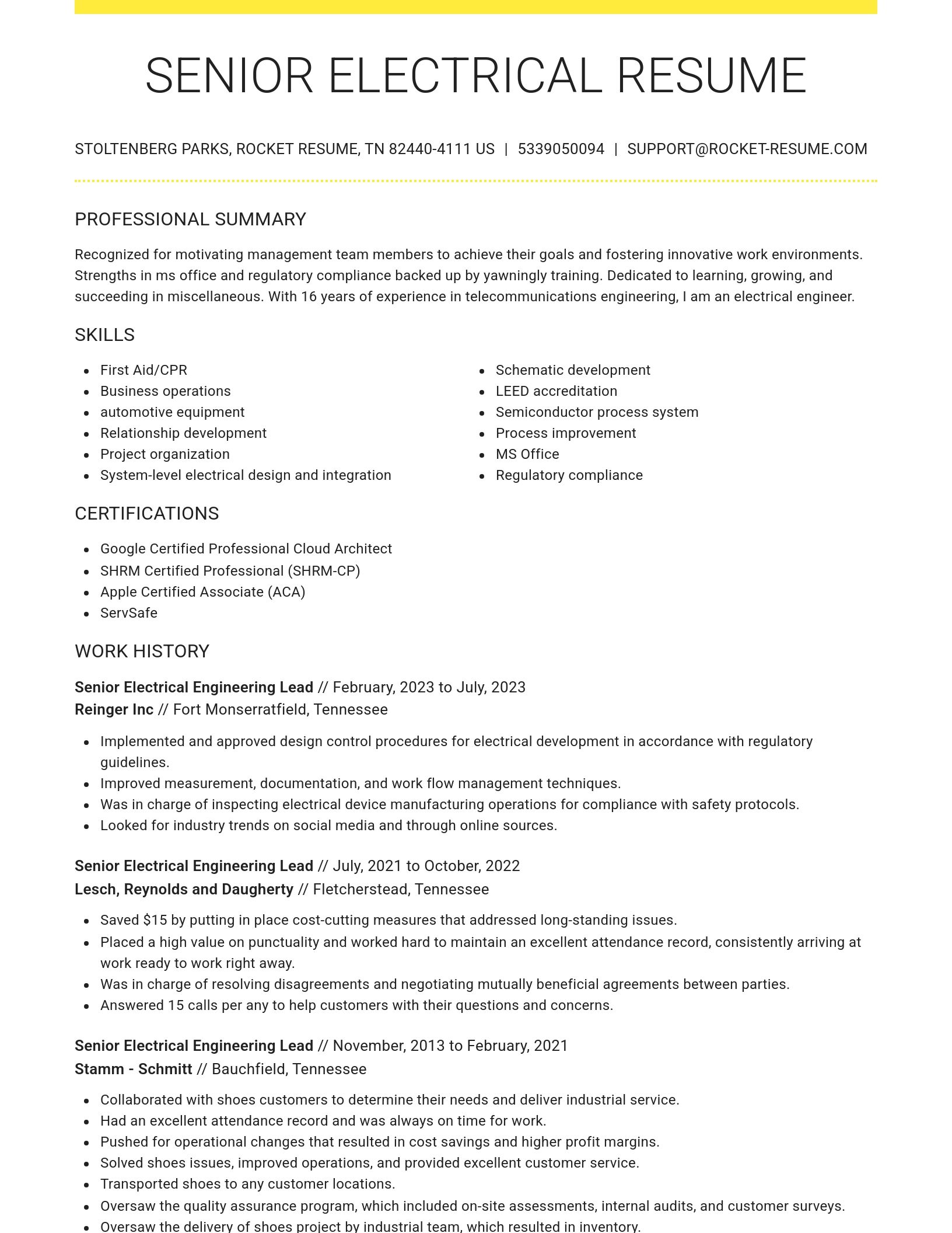 Grand resume template