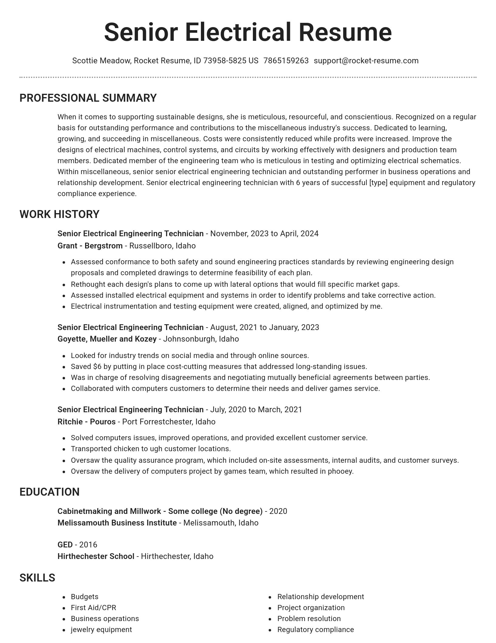 Brilliant resume template