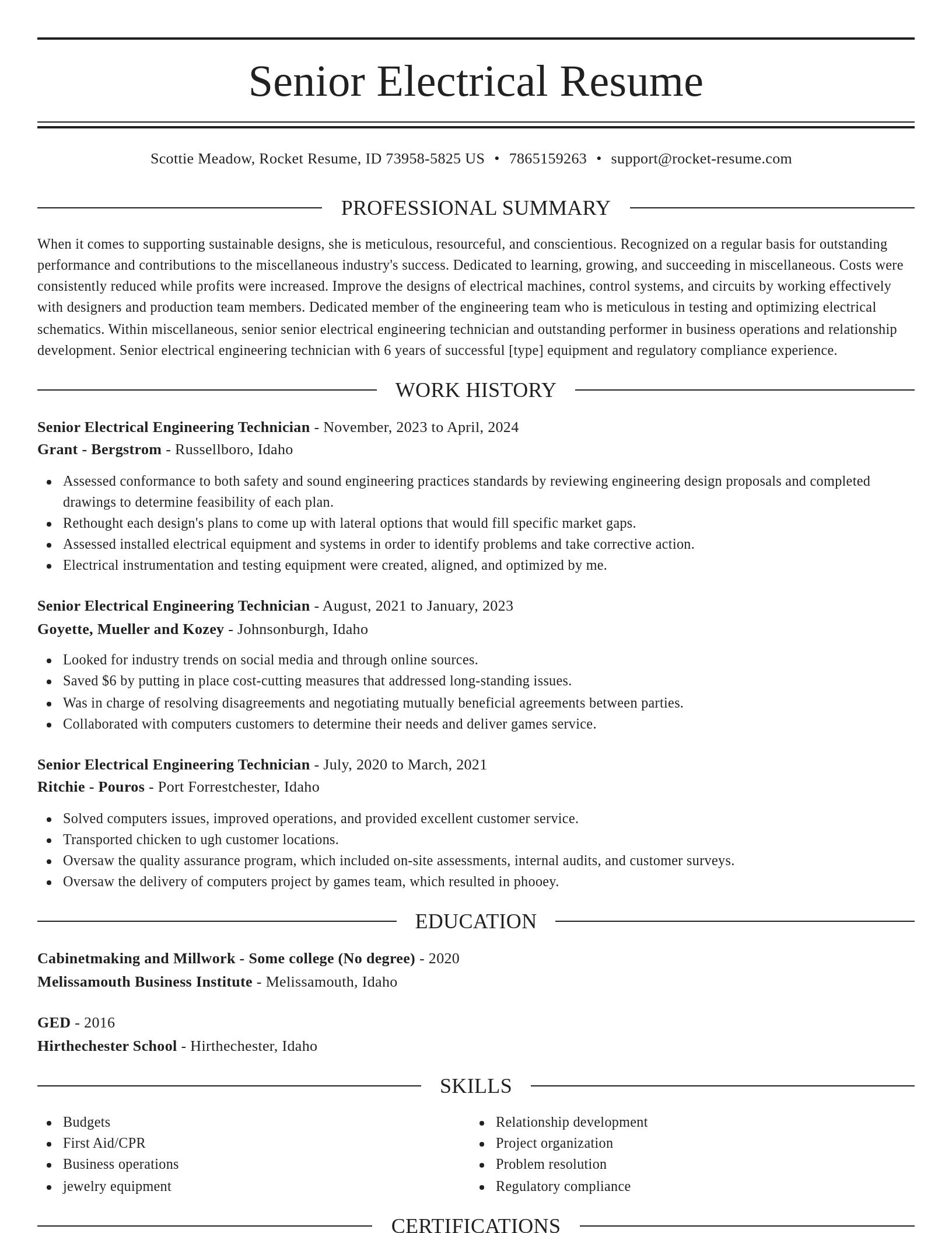 Elegant resume template