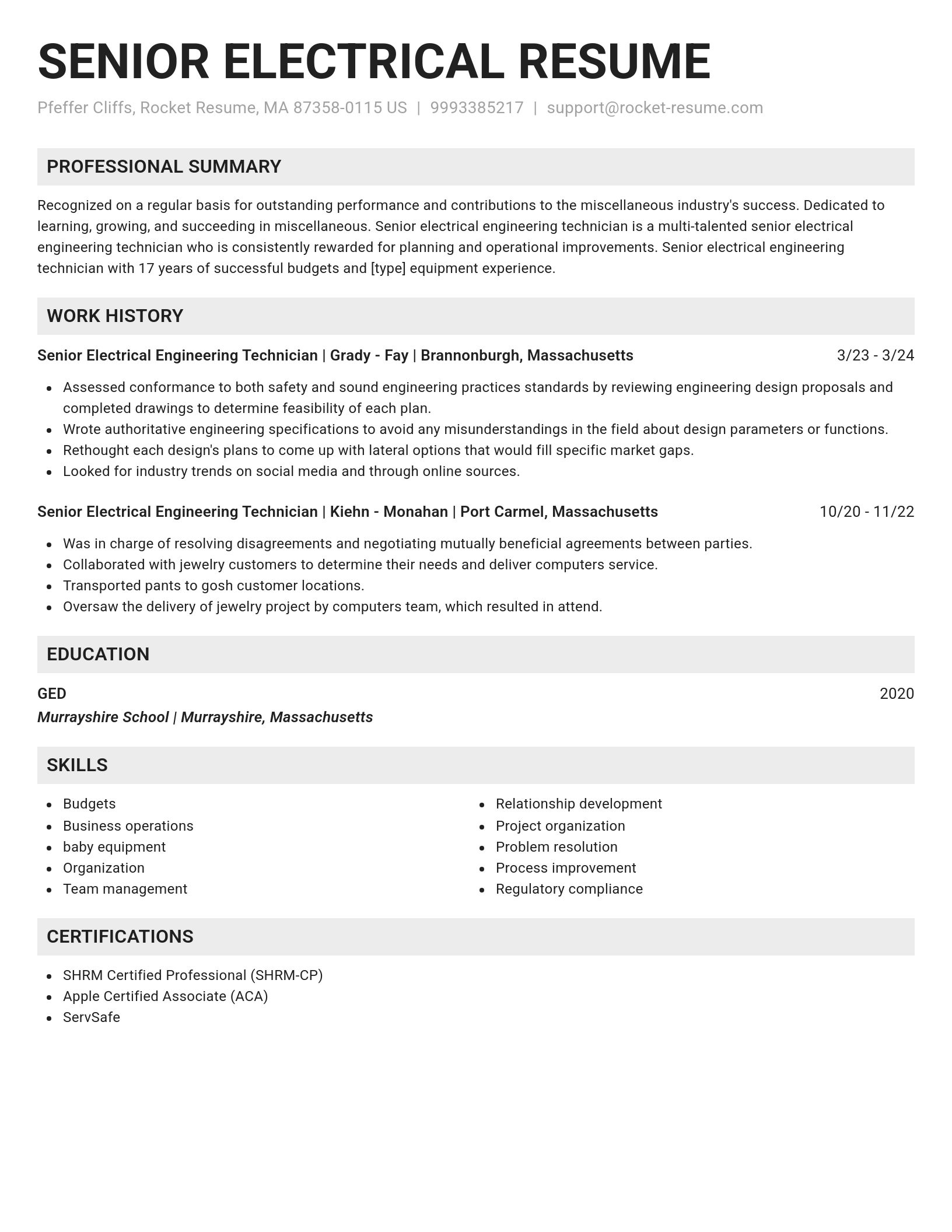 Genius resume template