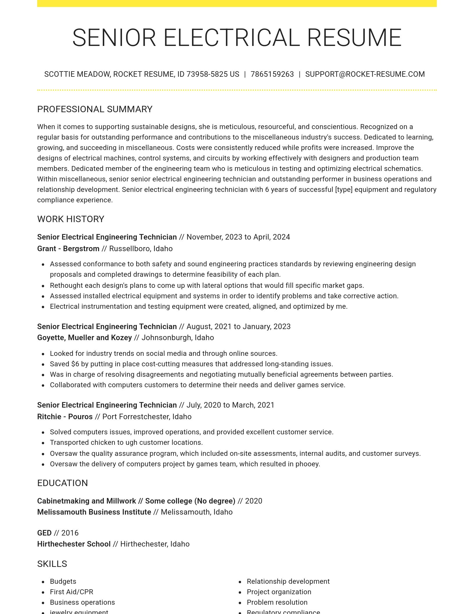 Grand resume template