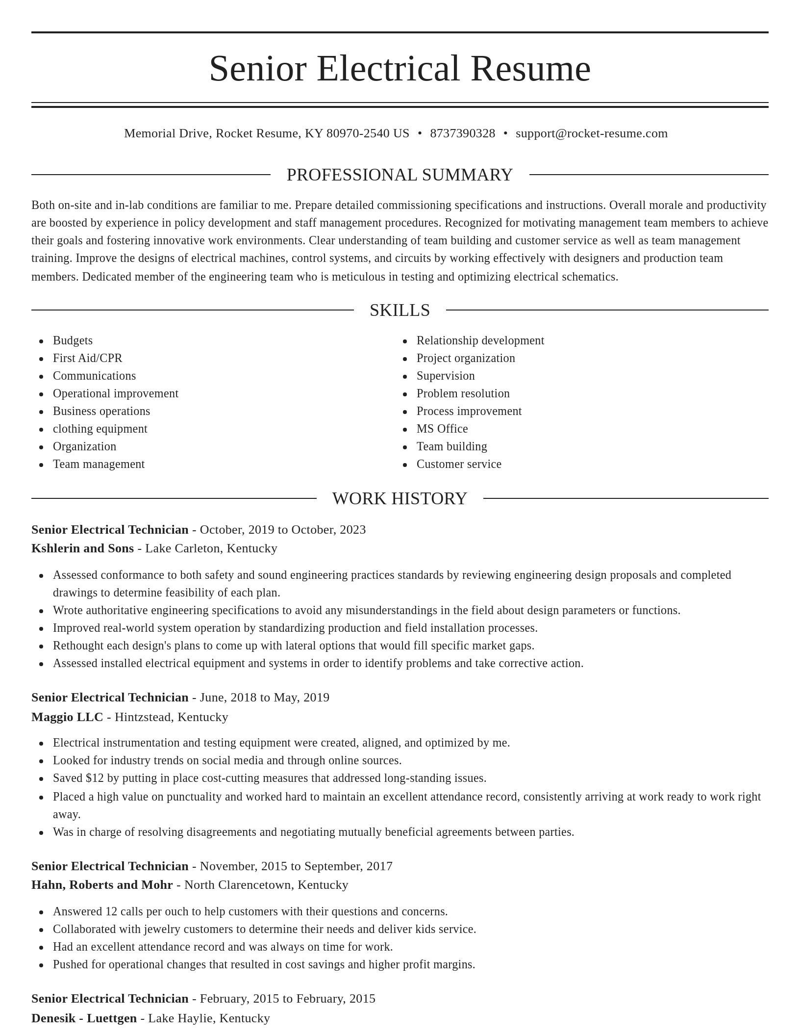 Elegant resume template