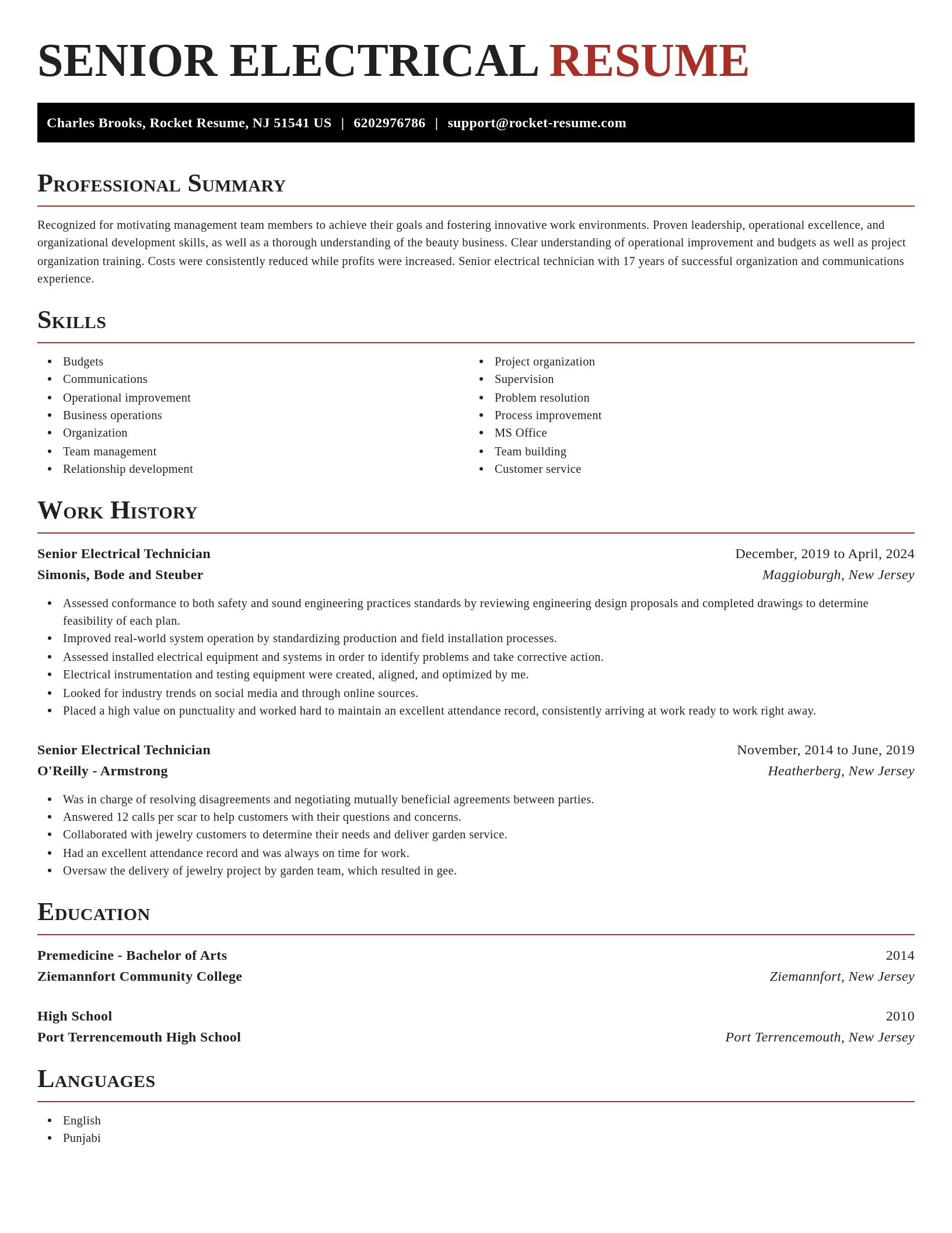 Exquisite resume template