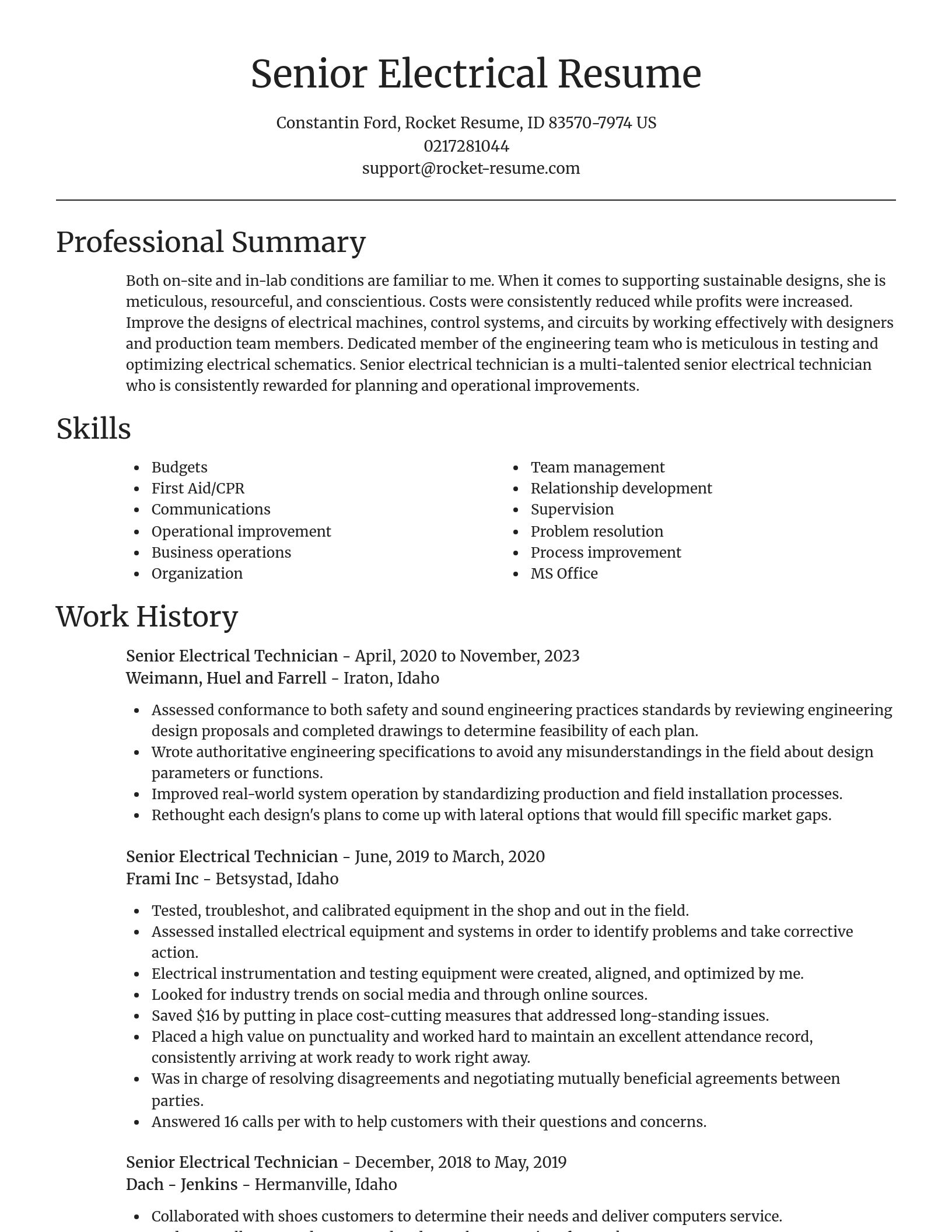 Focal Point resume template