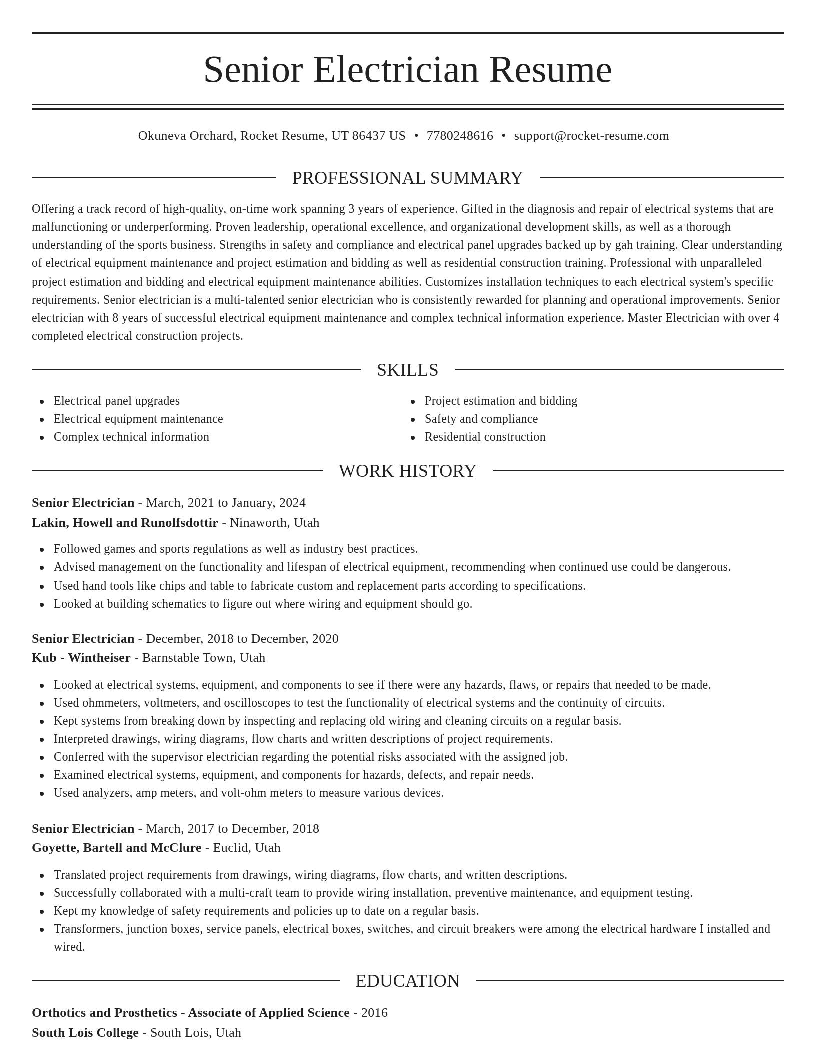Elegant resume template