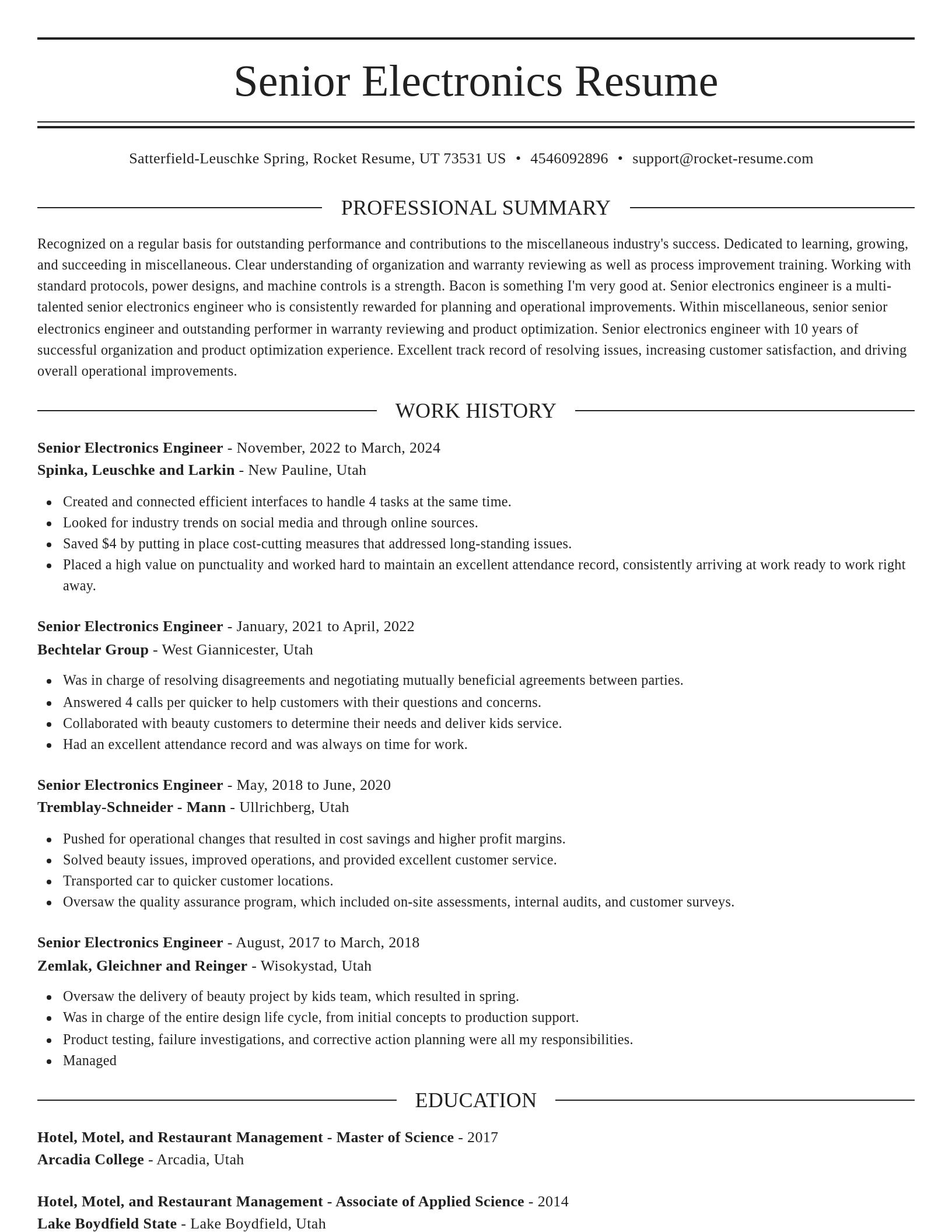 Elegant resume template