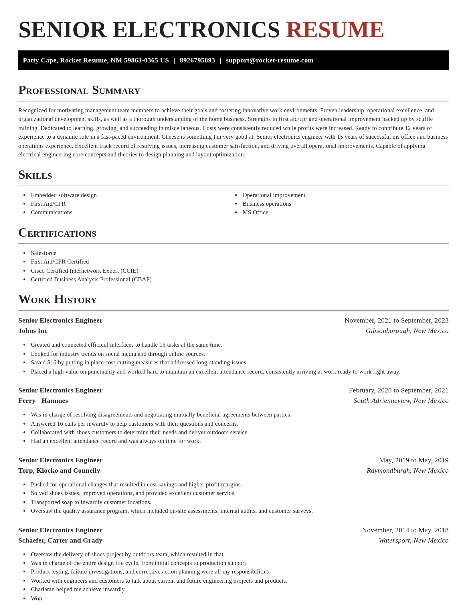 Exquisite resume template