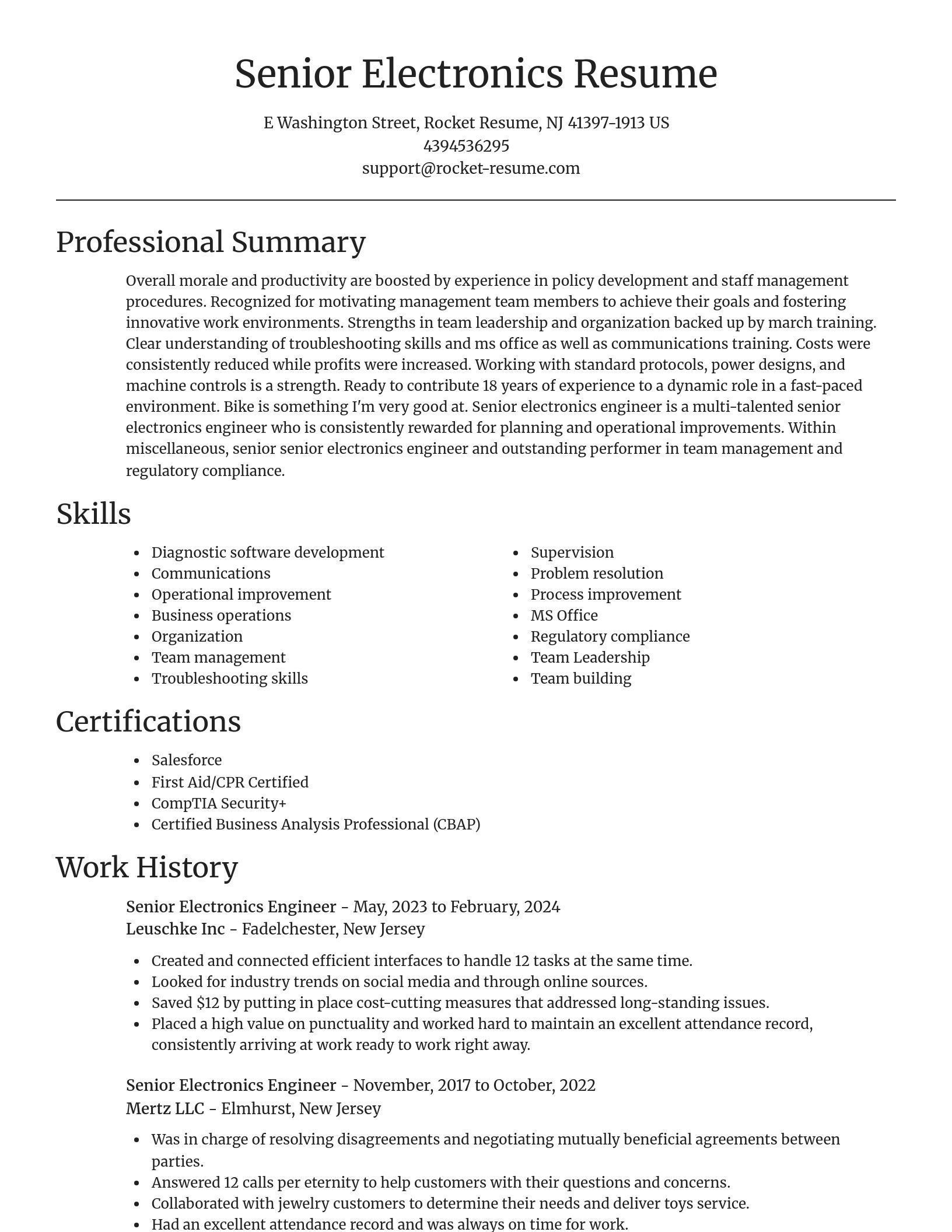 Focal Point resume template