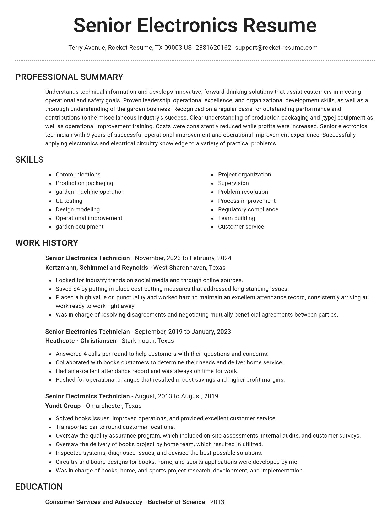Brilliant resume template