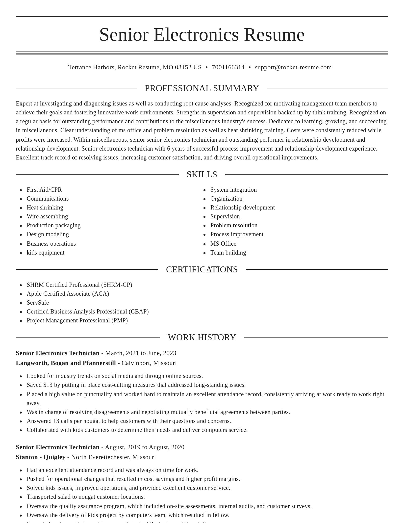 Elegant resume template