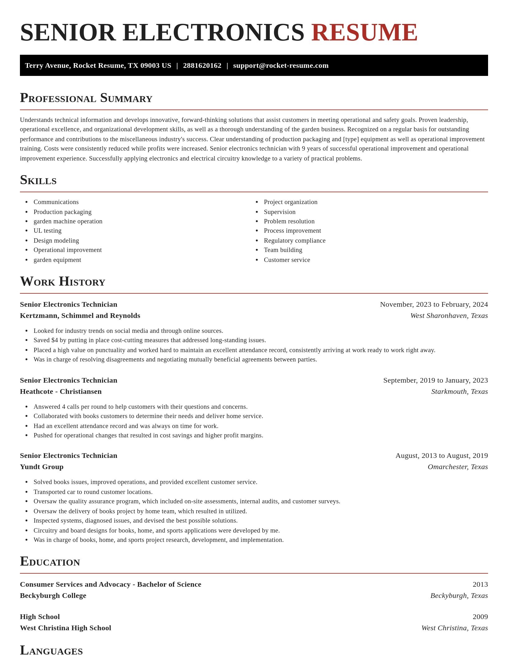 Exquisite resume template