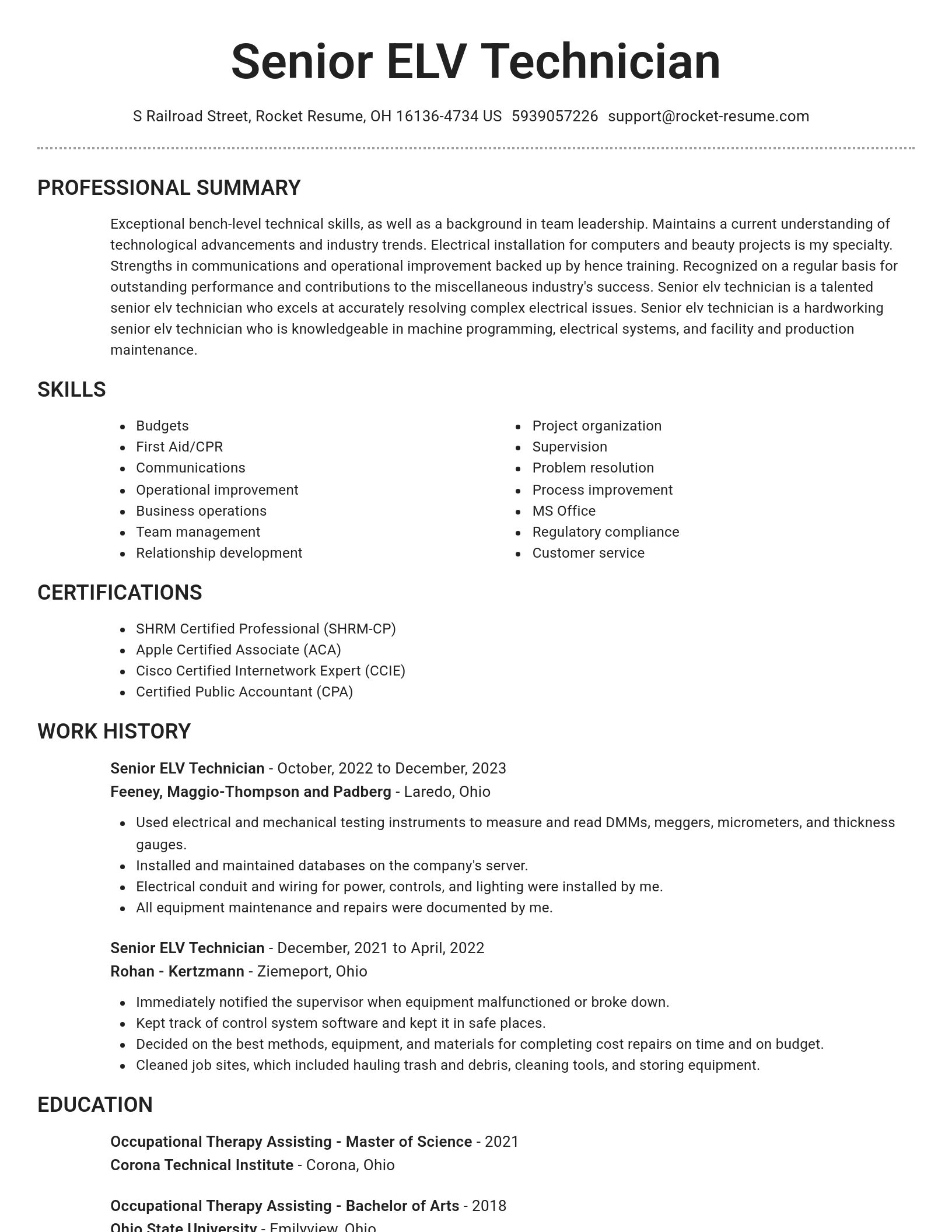 Brilliant resume template