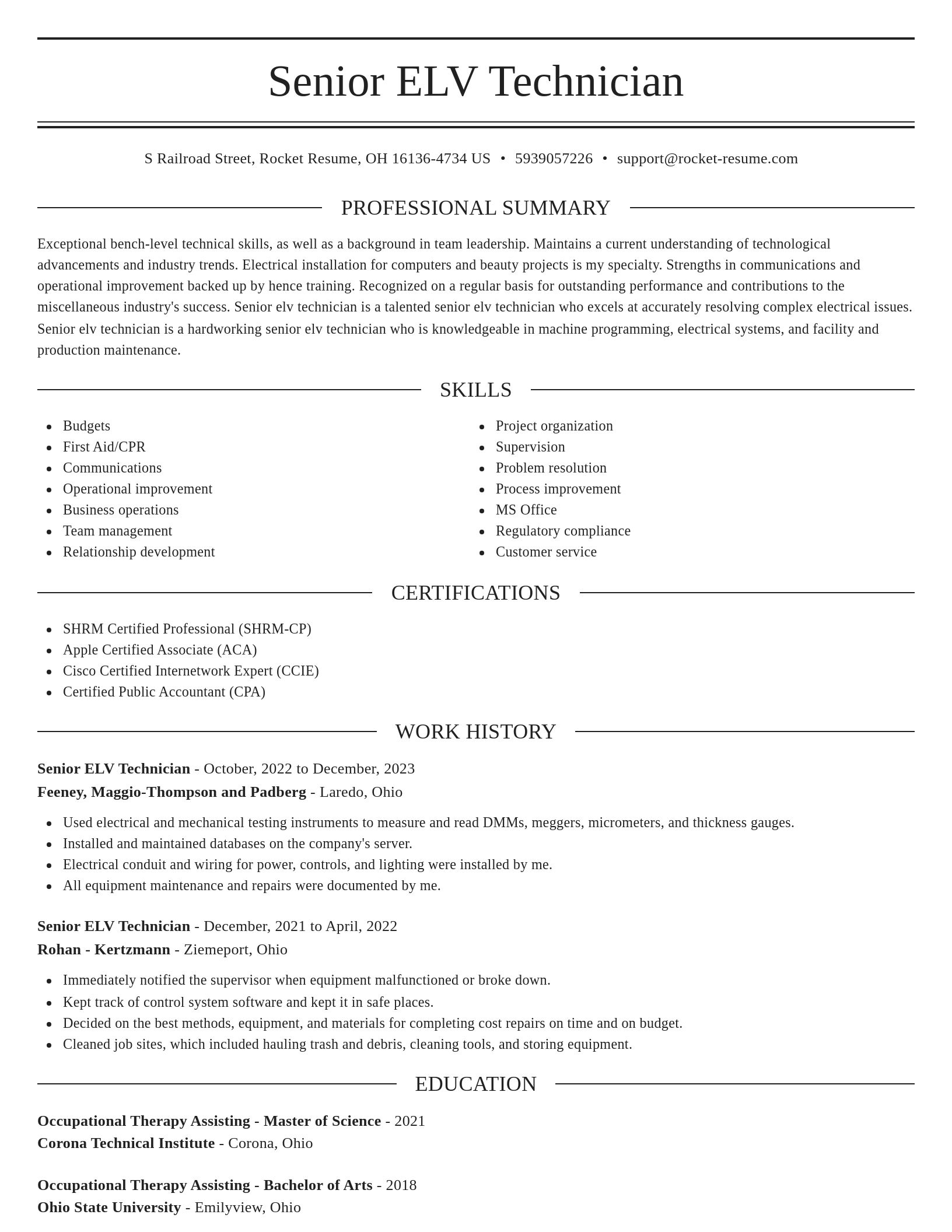 Elegant resume template