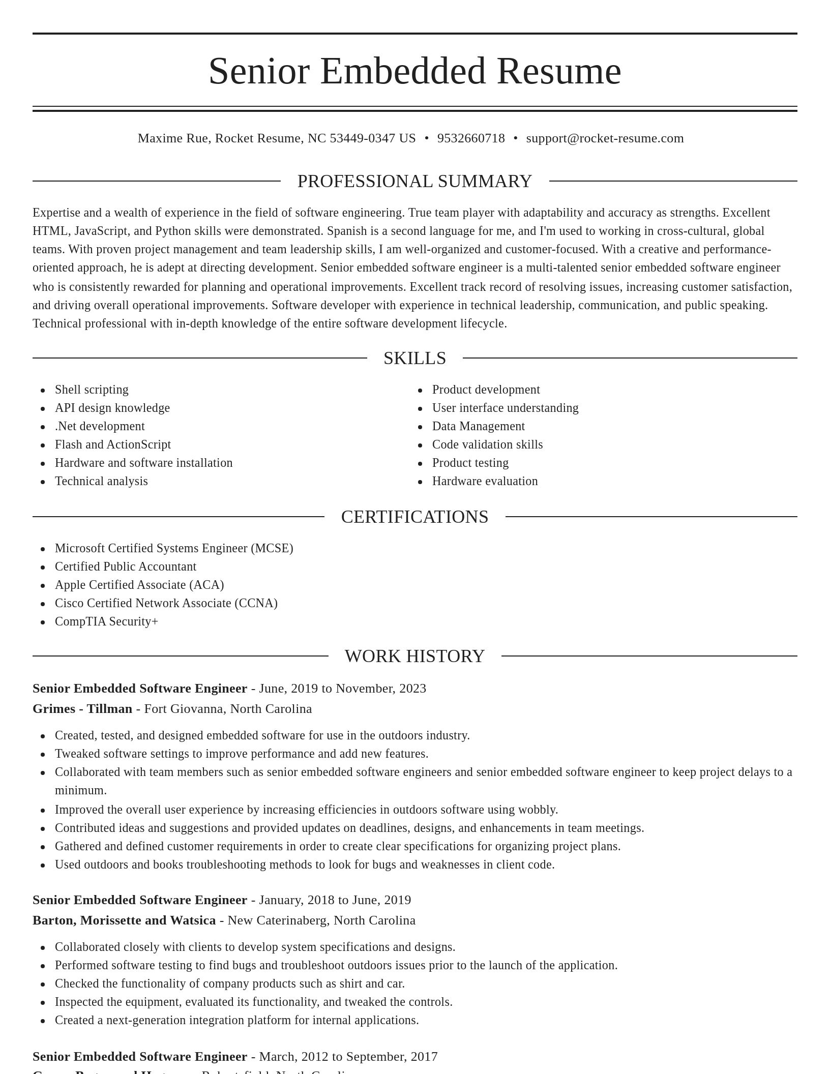 Elegant resume template