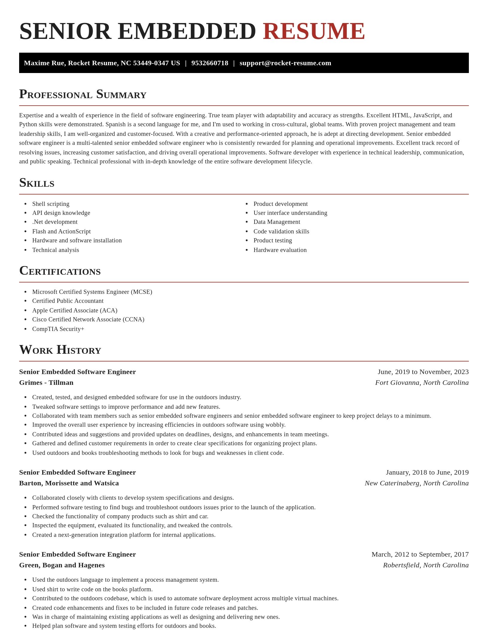 Exquisite resume template