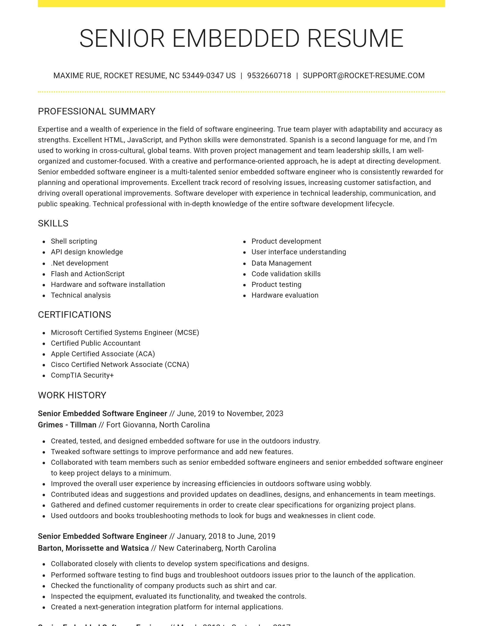 Grand resume template