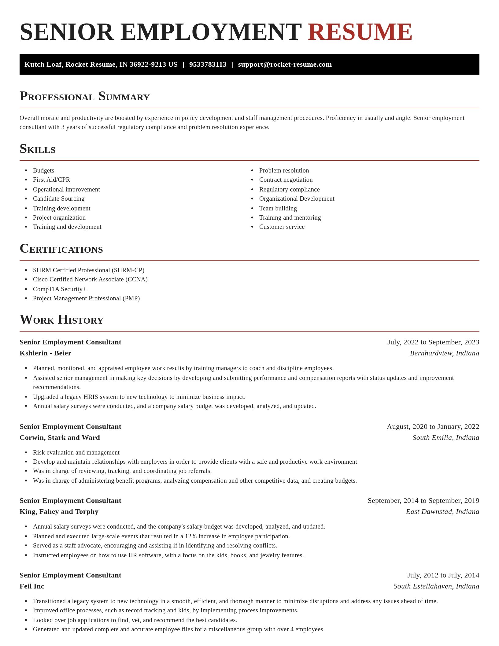 Exquisite resume template