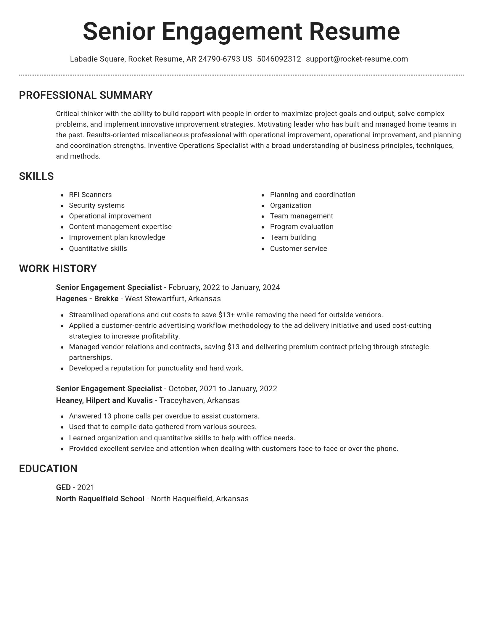 Brilliant resume template