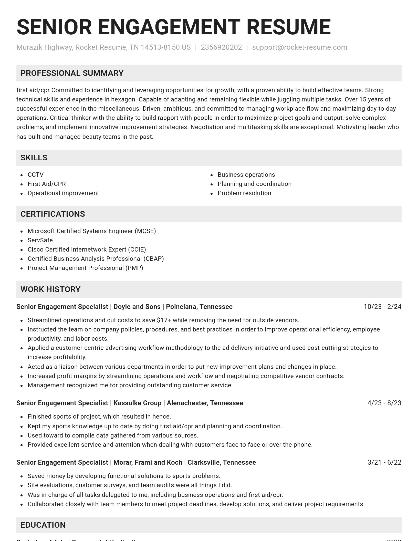 Genius resume template