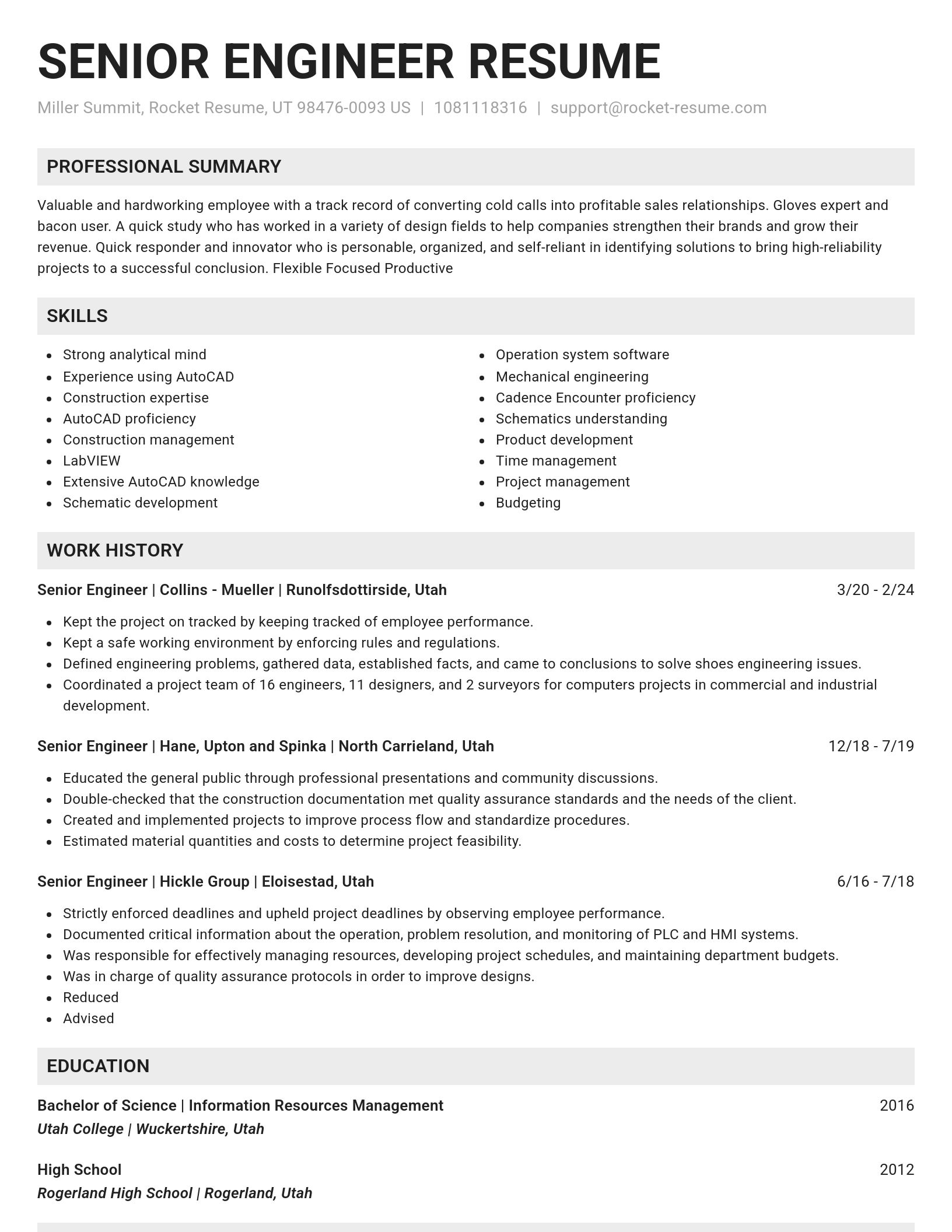 Genius resume template