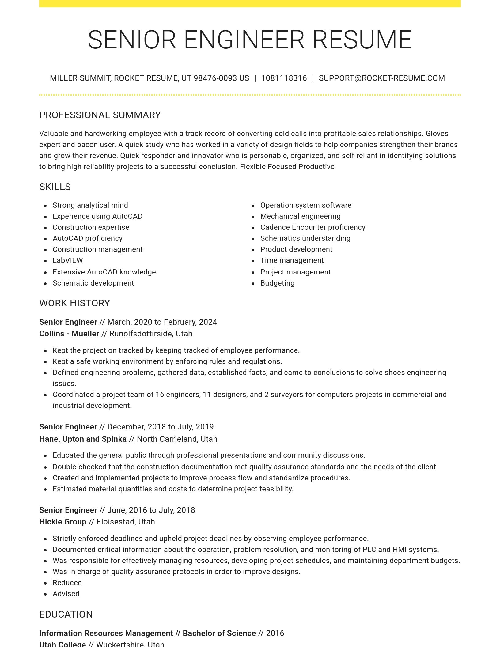Grand resume template