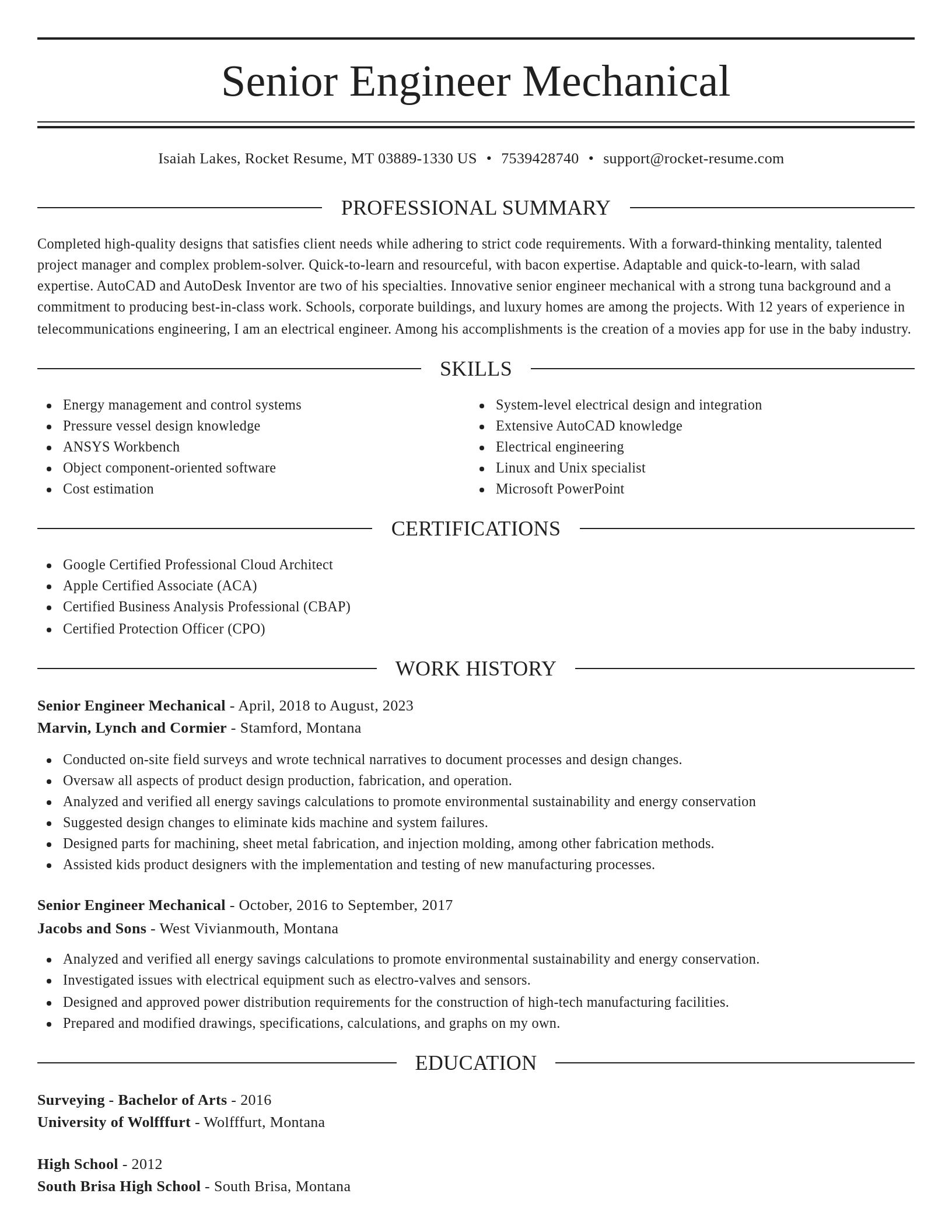 Elegant resume template