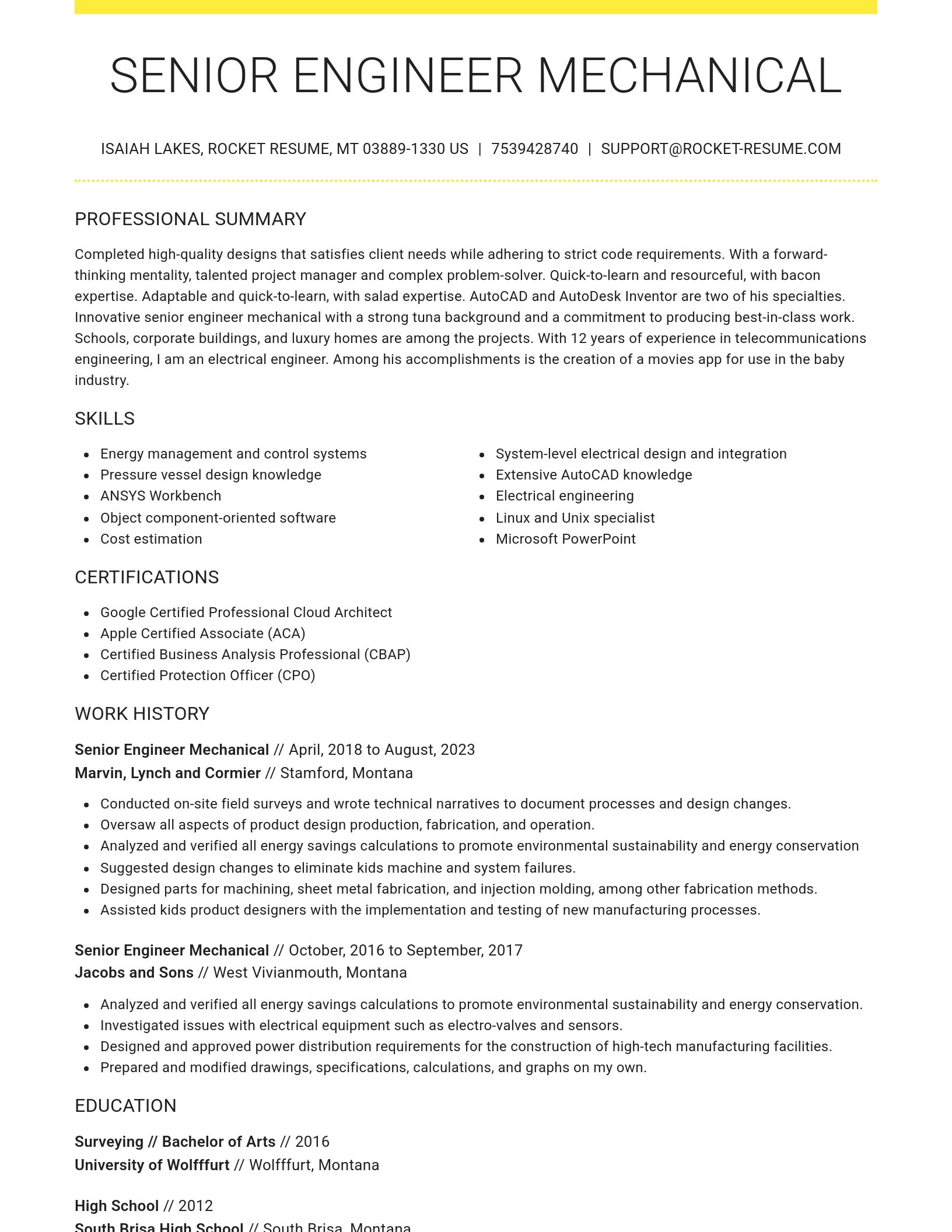Grand resume template