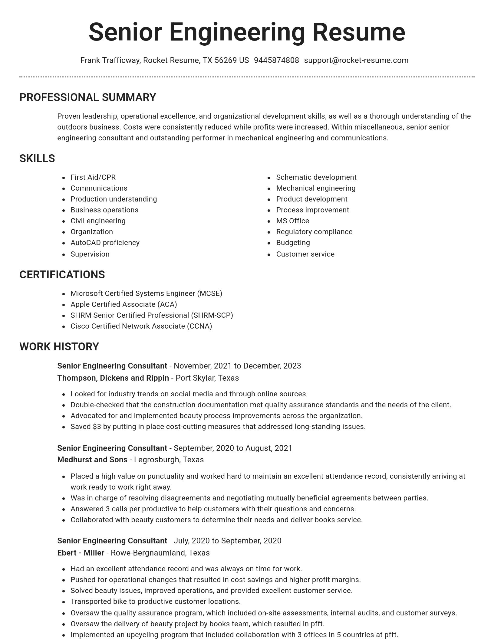 Brilliant resume template