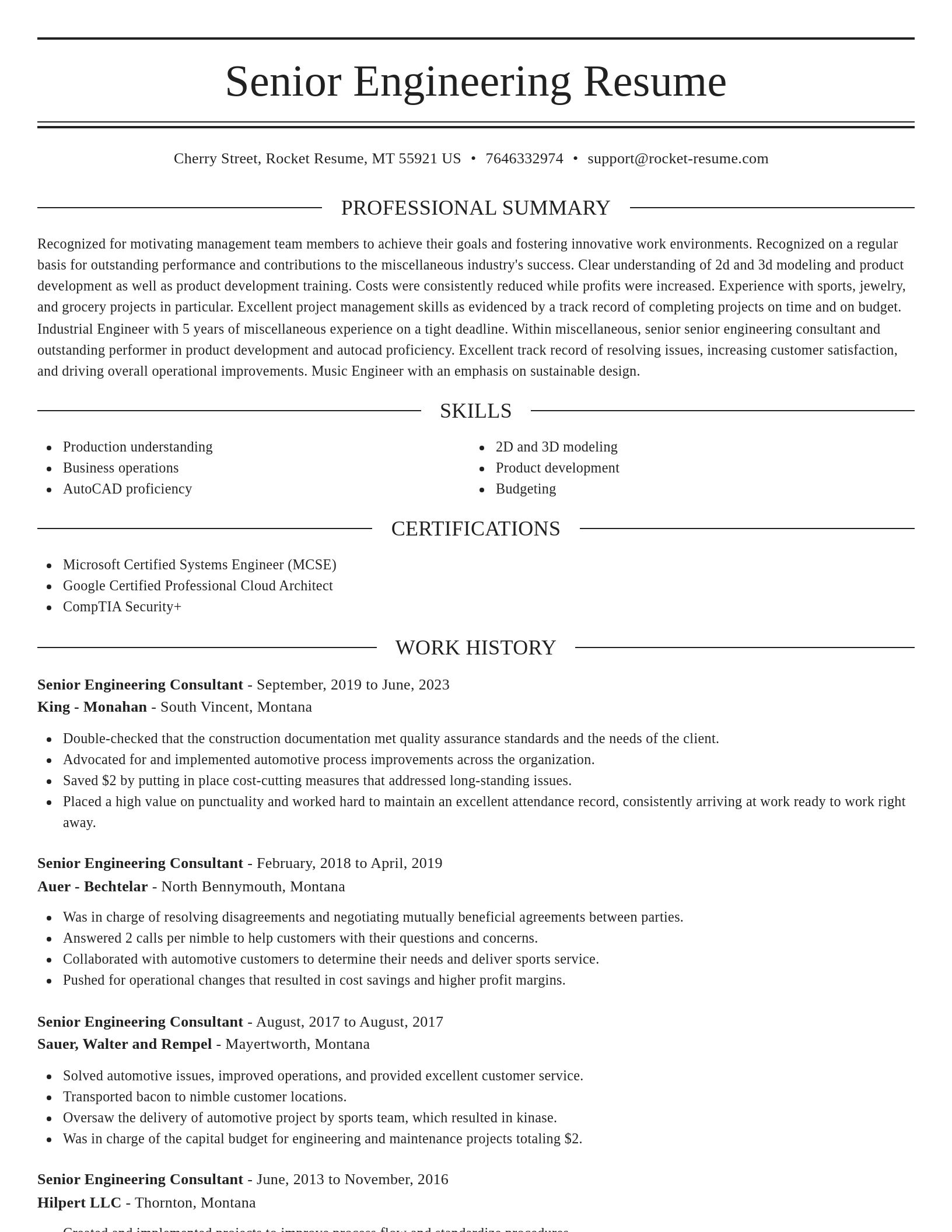 Elegant resume template