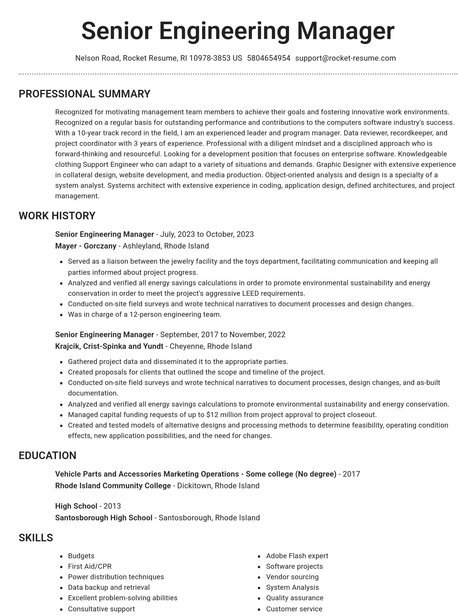 Brilliant resume template