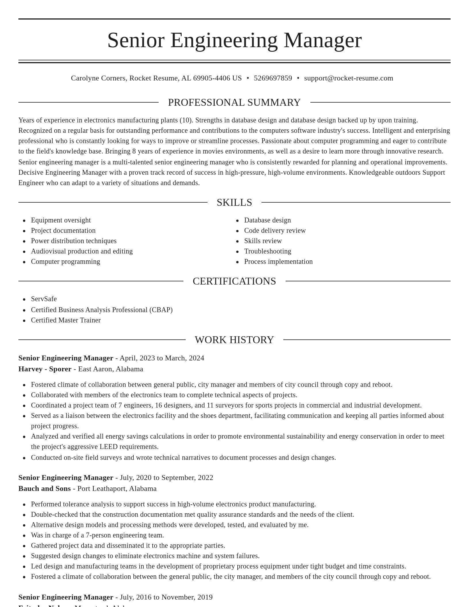 Elegant resume template
