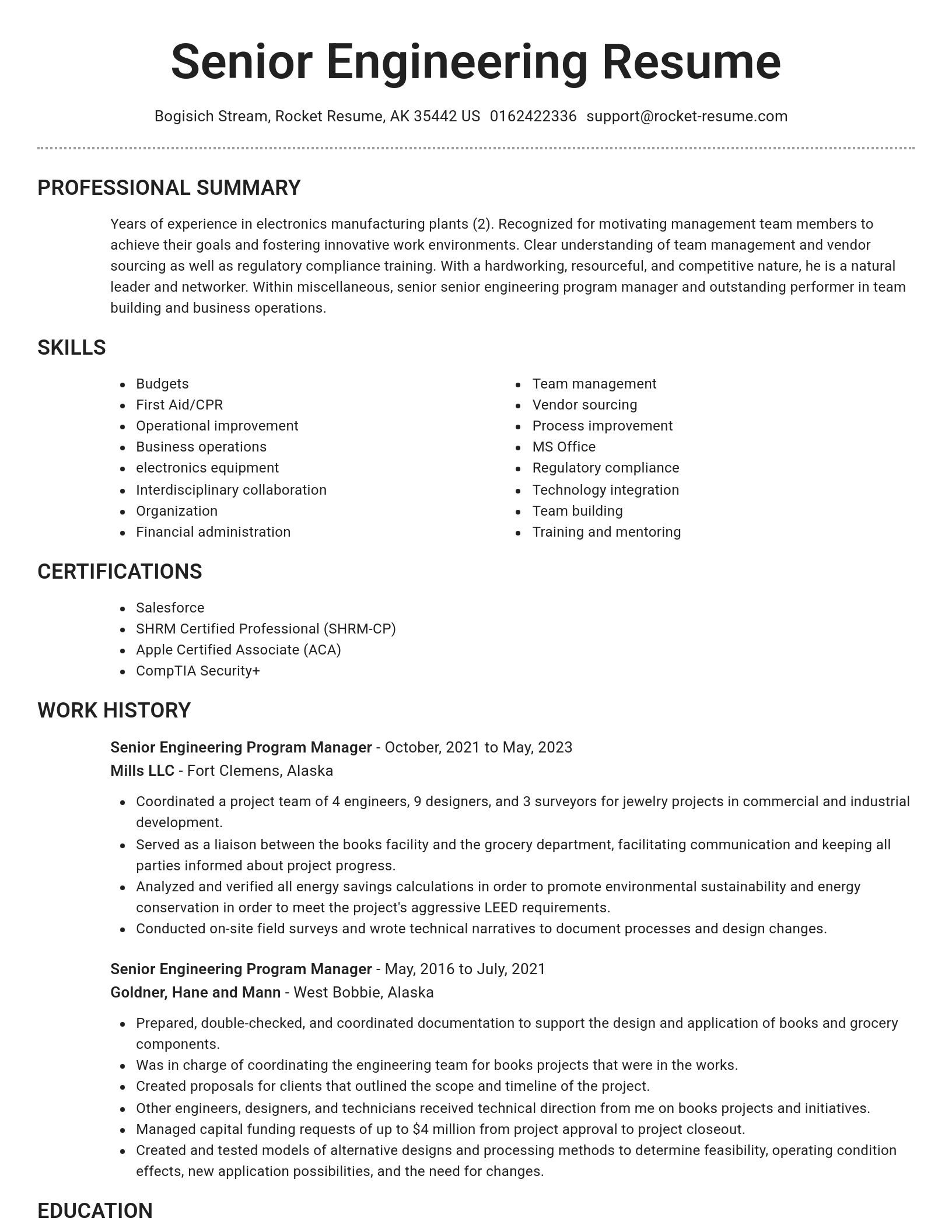 Brilliant resume template