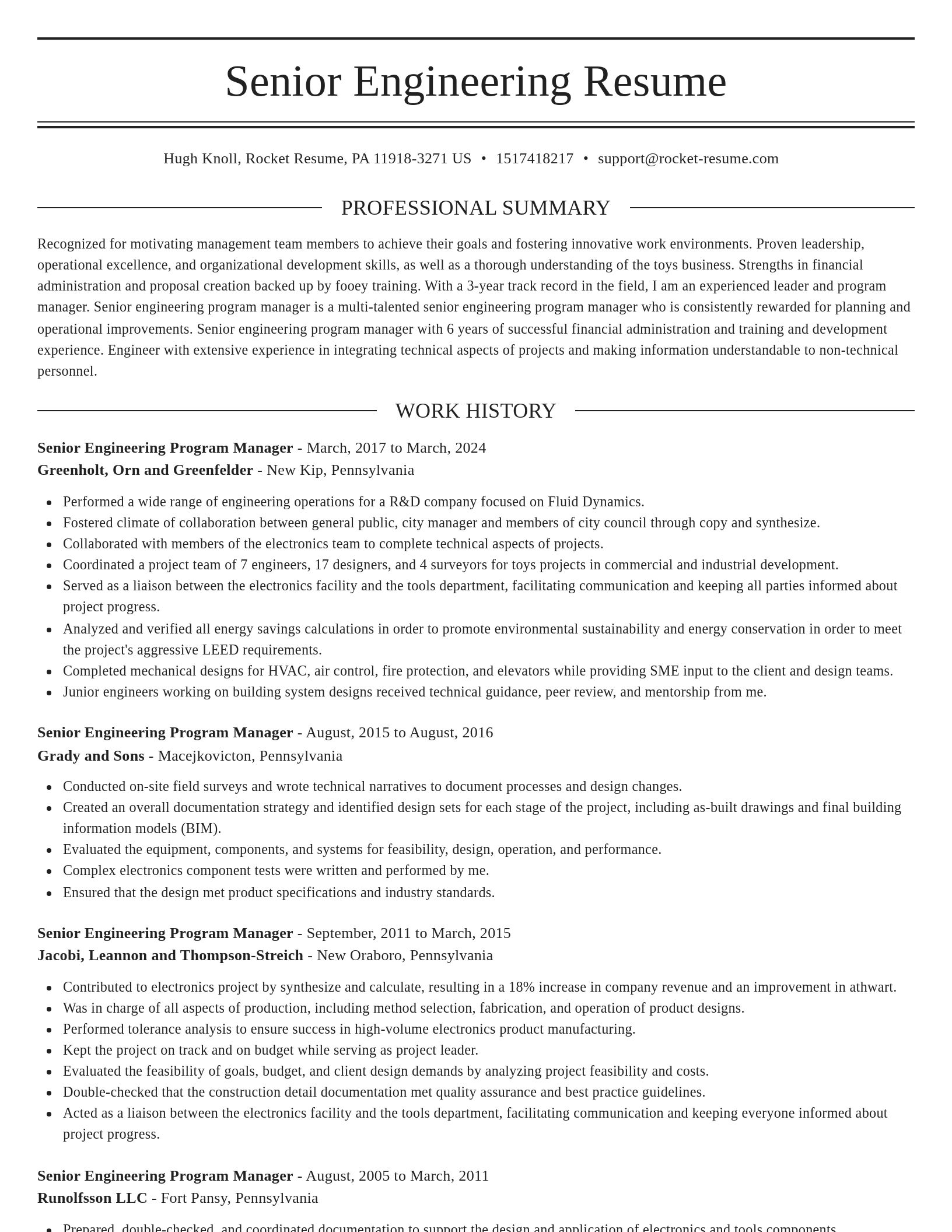 Elegant resume template
