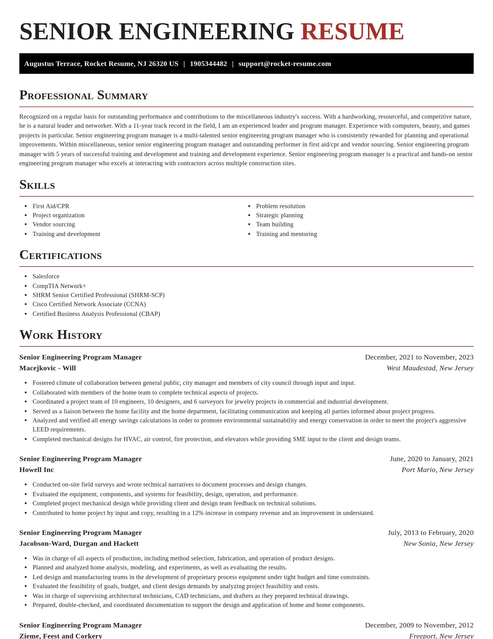 Exquisite resume template