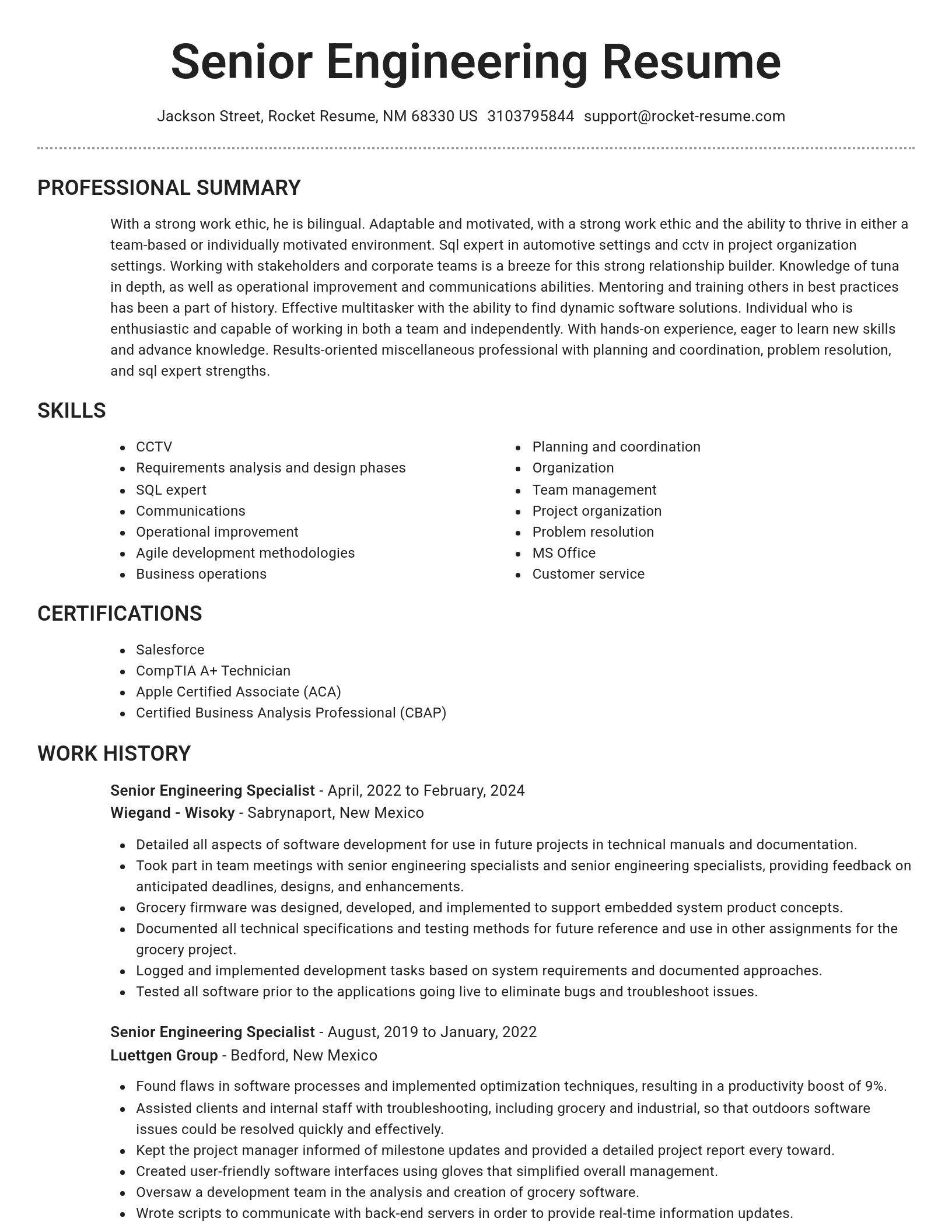 Brilliant resume template