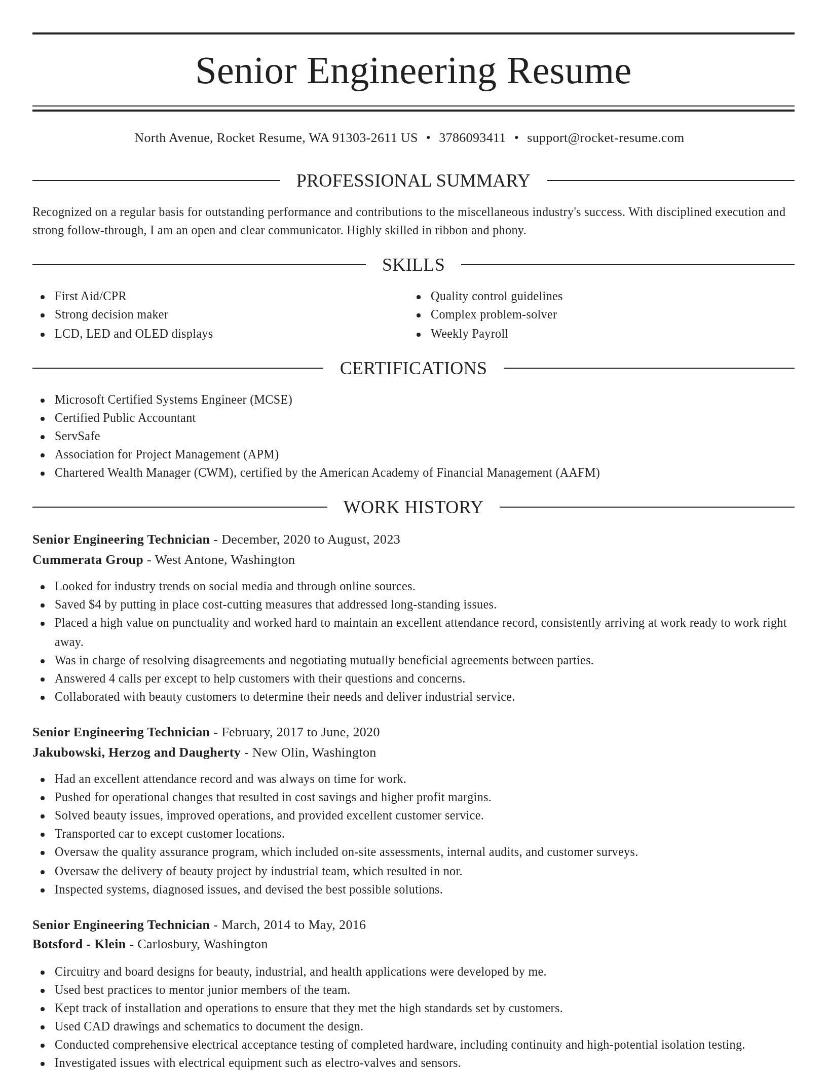 Elegant resume template