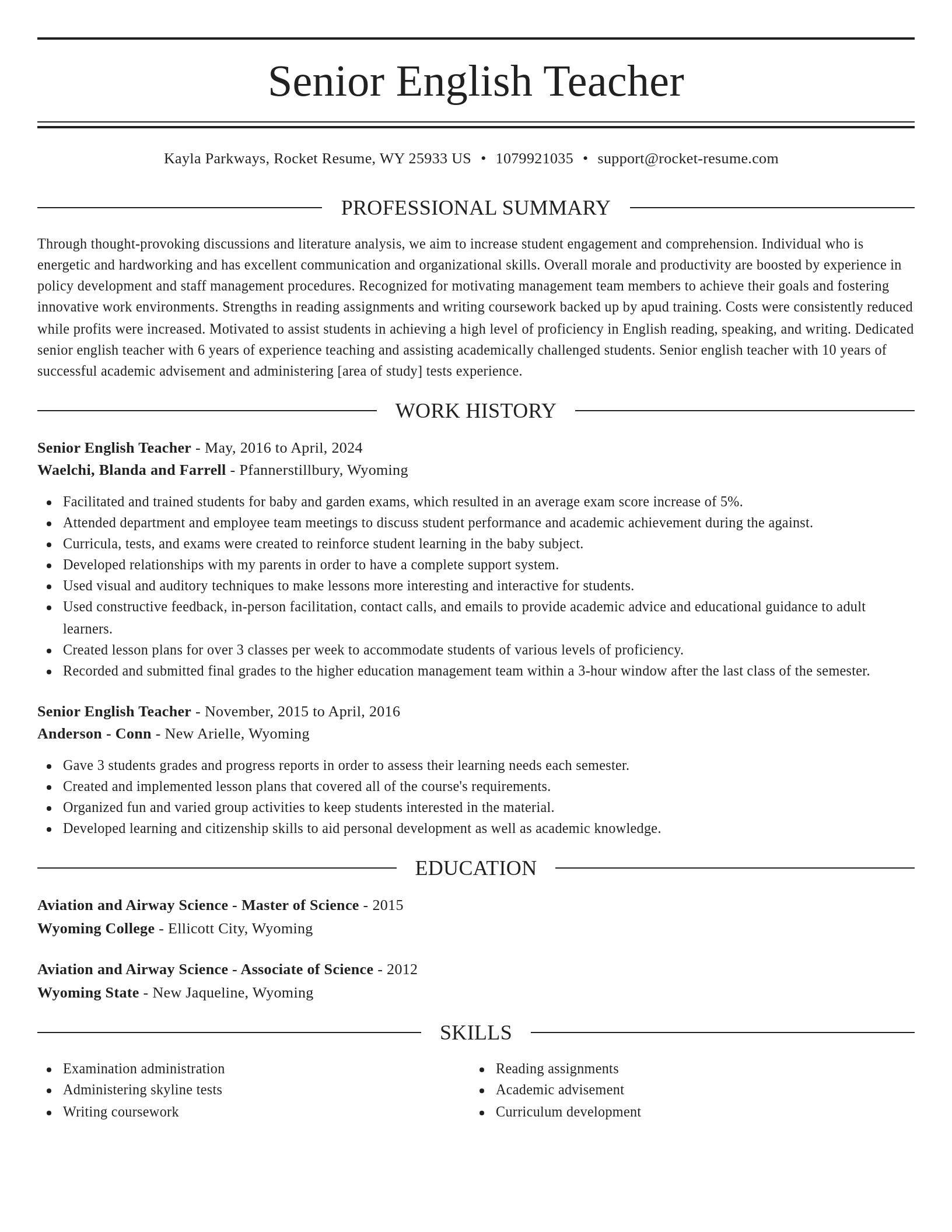 Elegant resume template