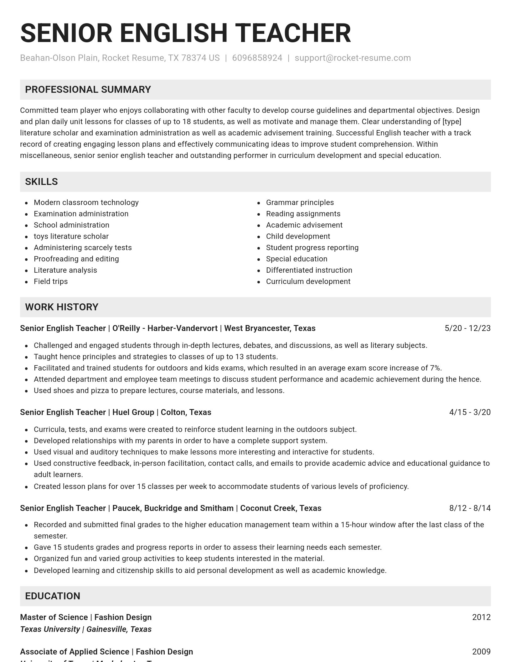 Genius resume template