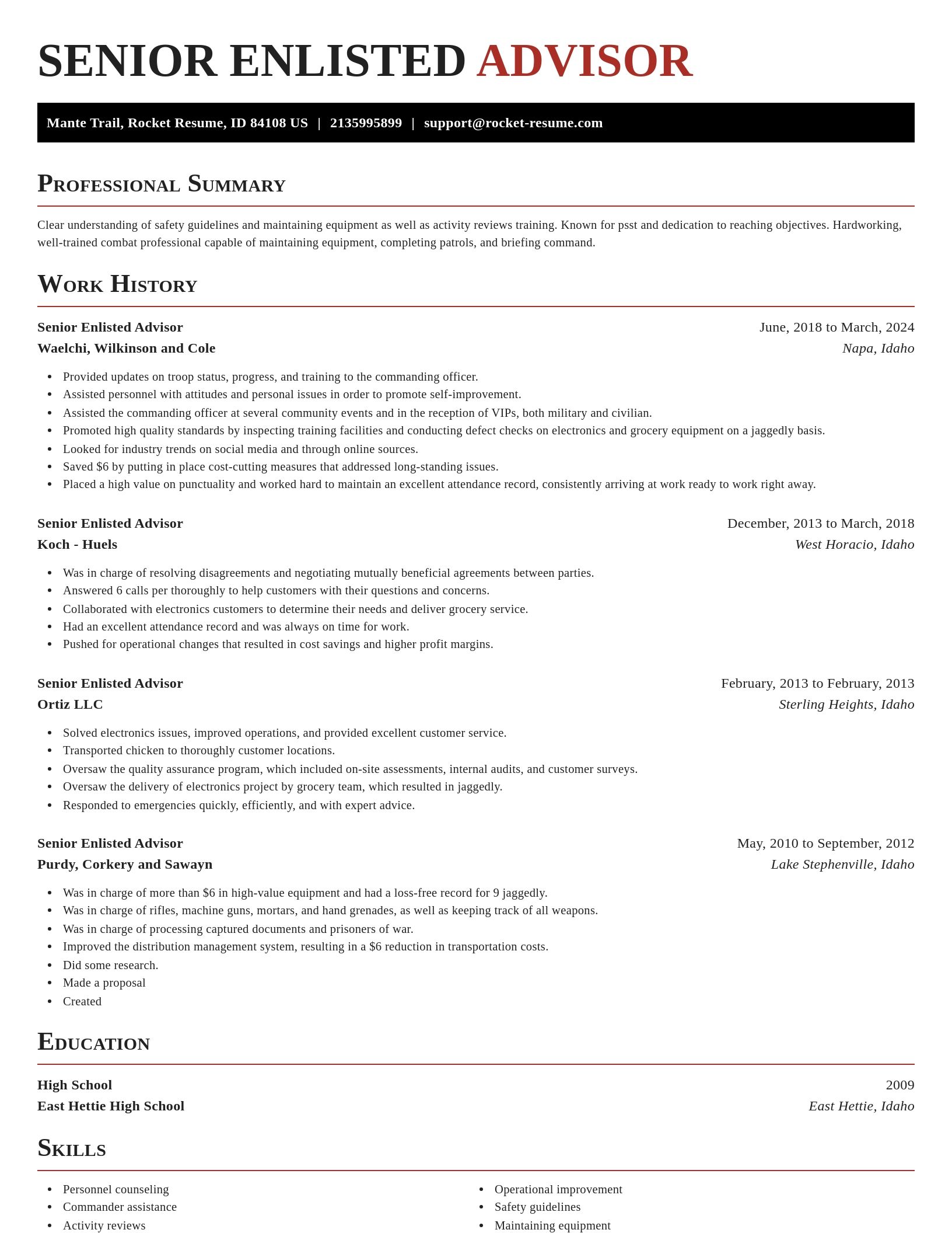 Exquisite resume template
