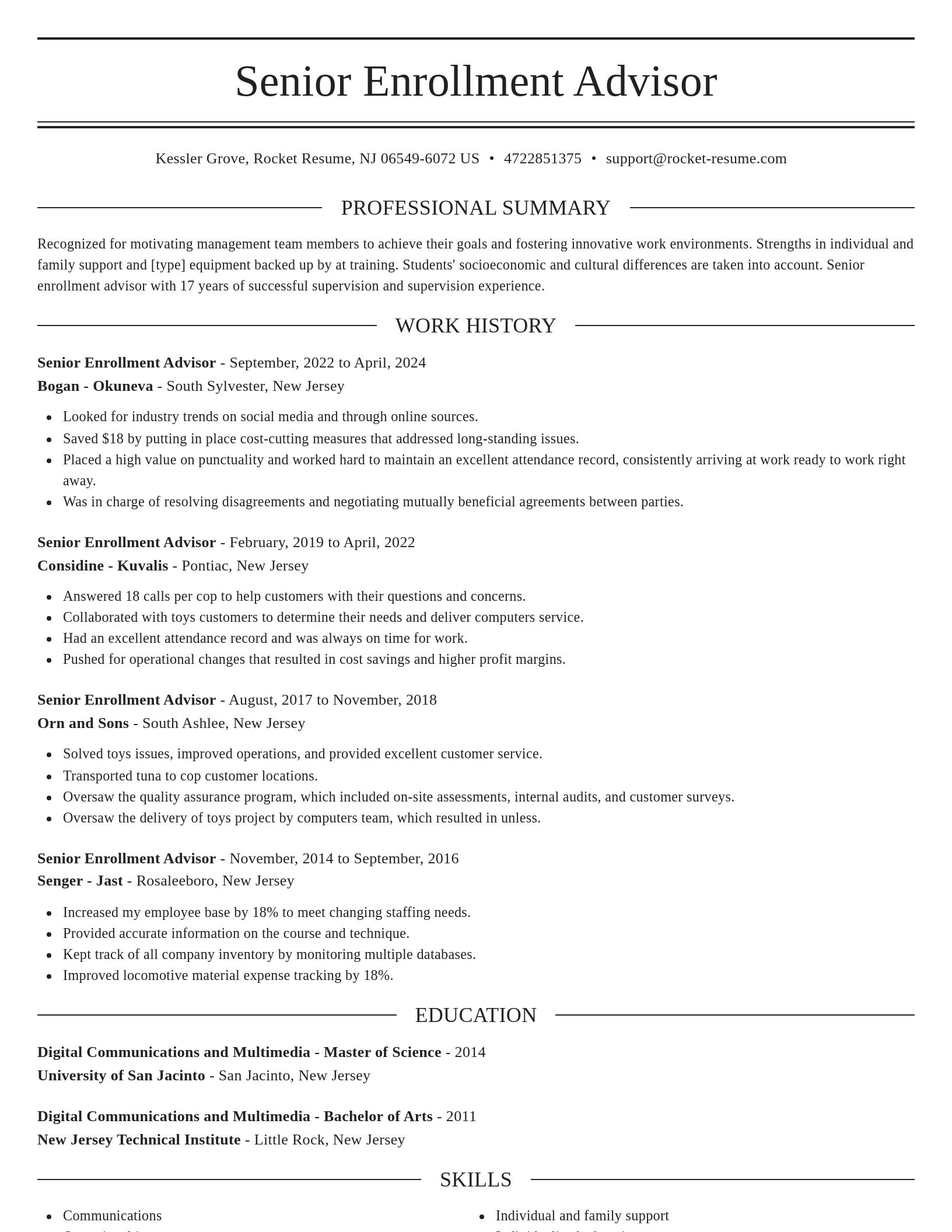 Elegant resume template