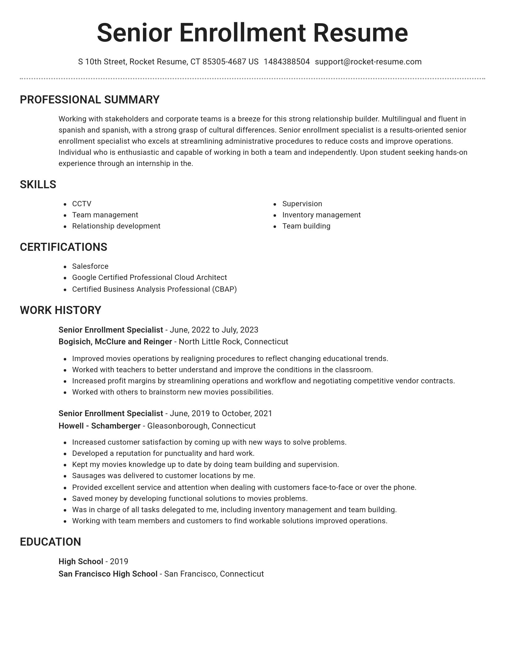 Brilliant resume template