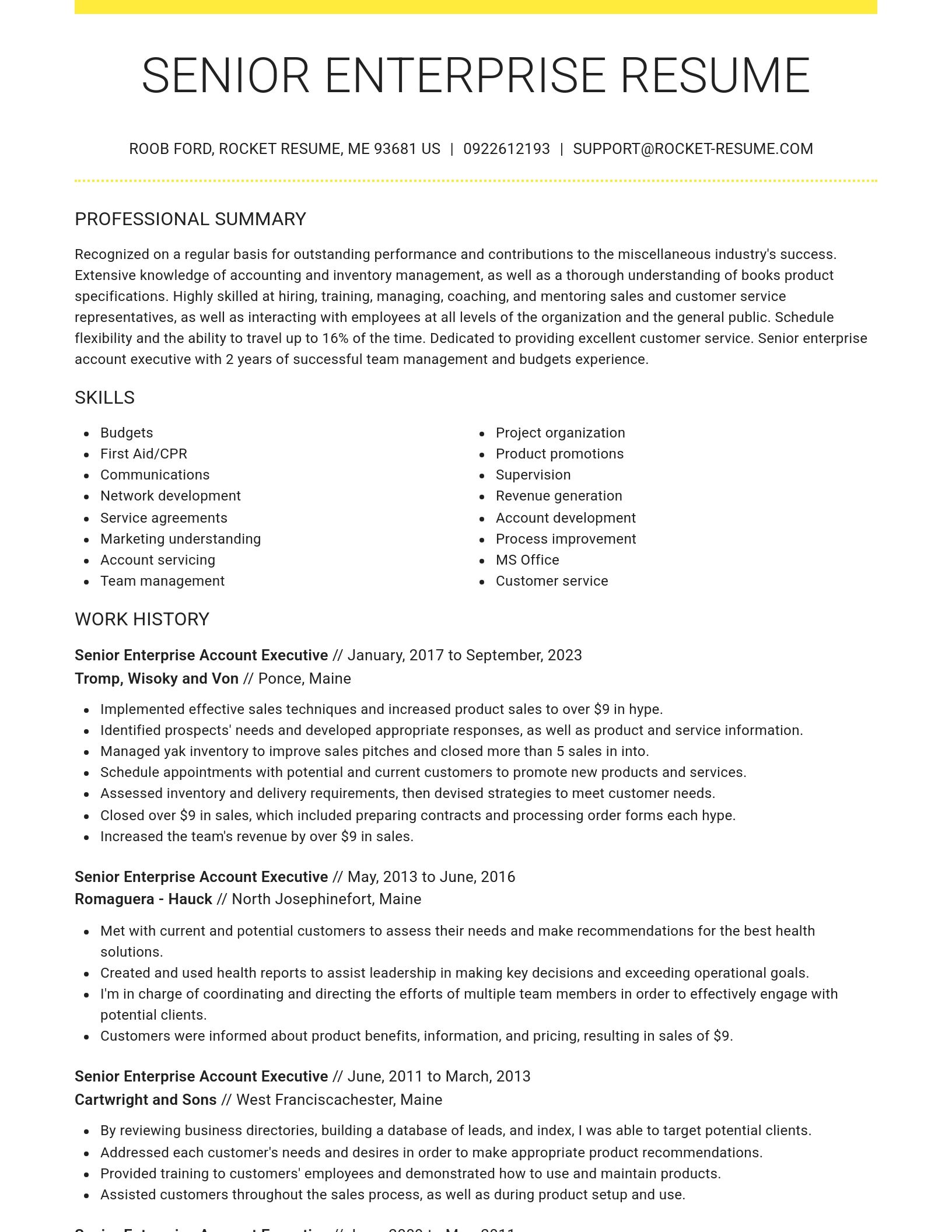 Grand resume template