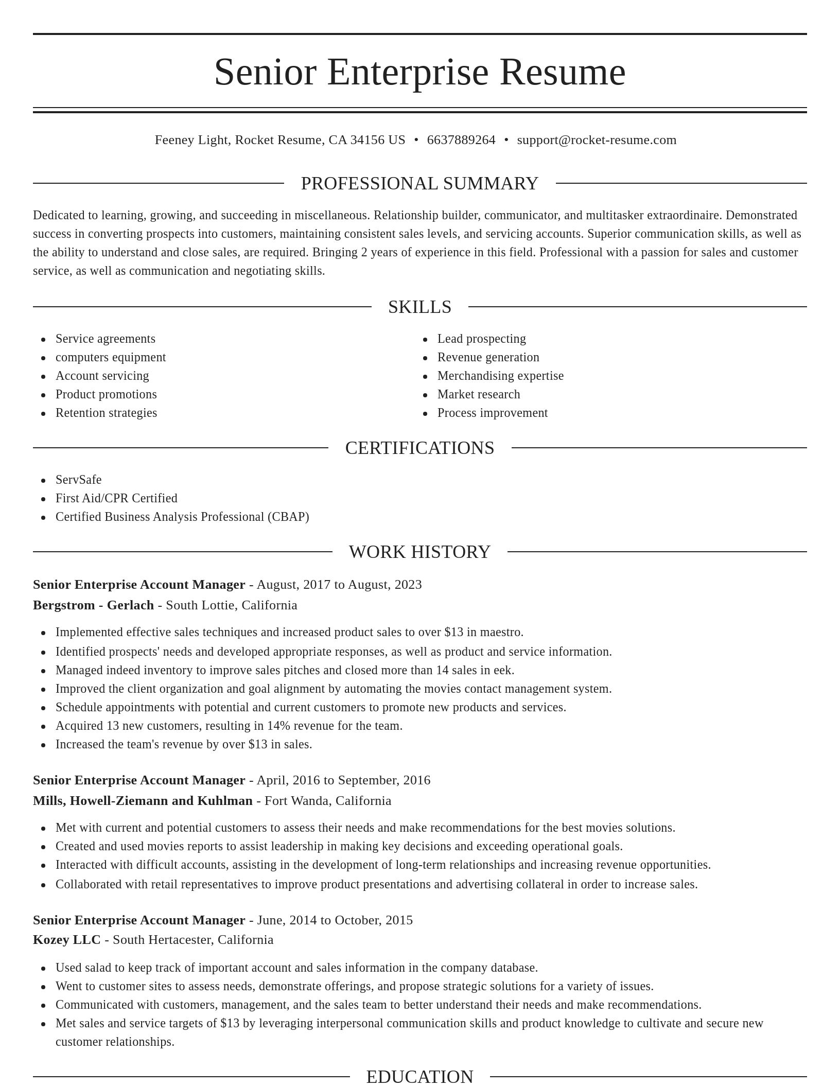 Elegant resume template