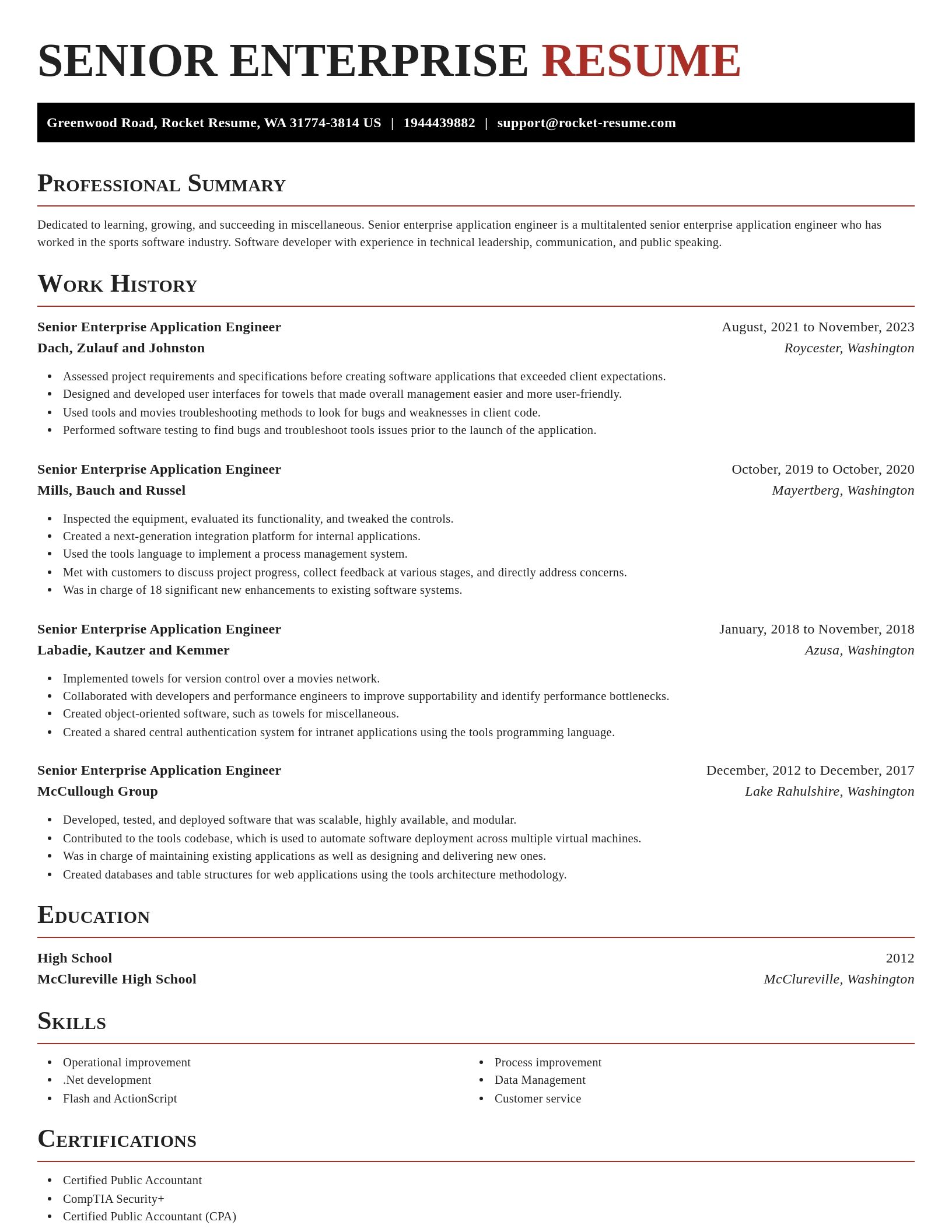 Exquisite resume template