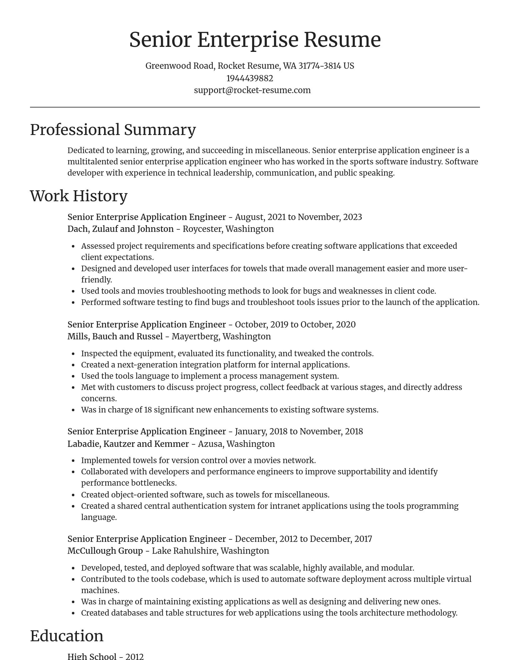 Focal Point resume template