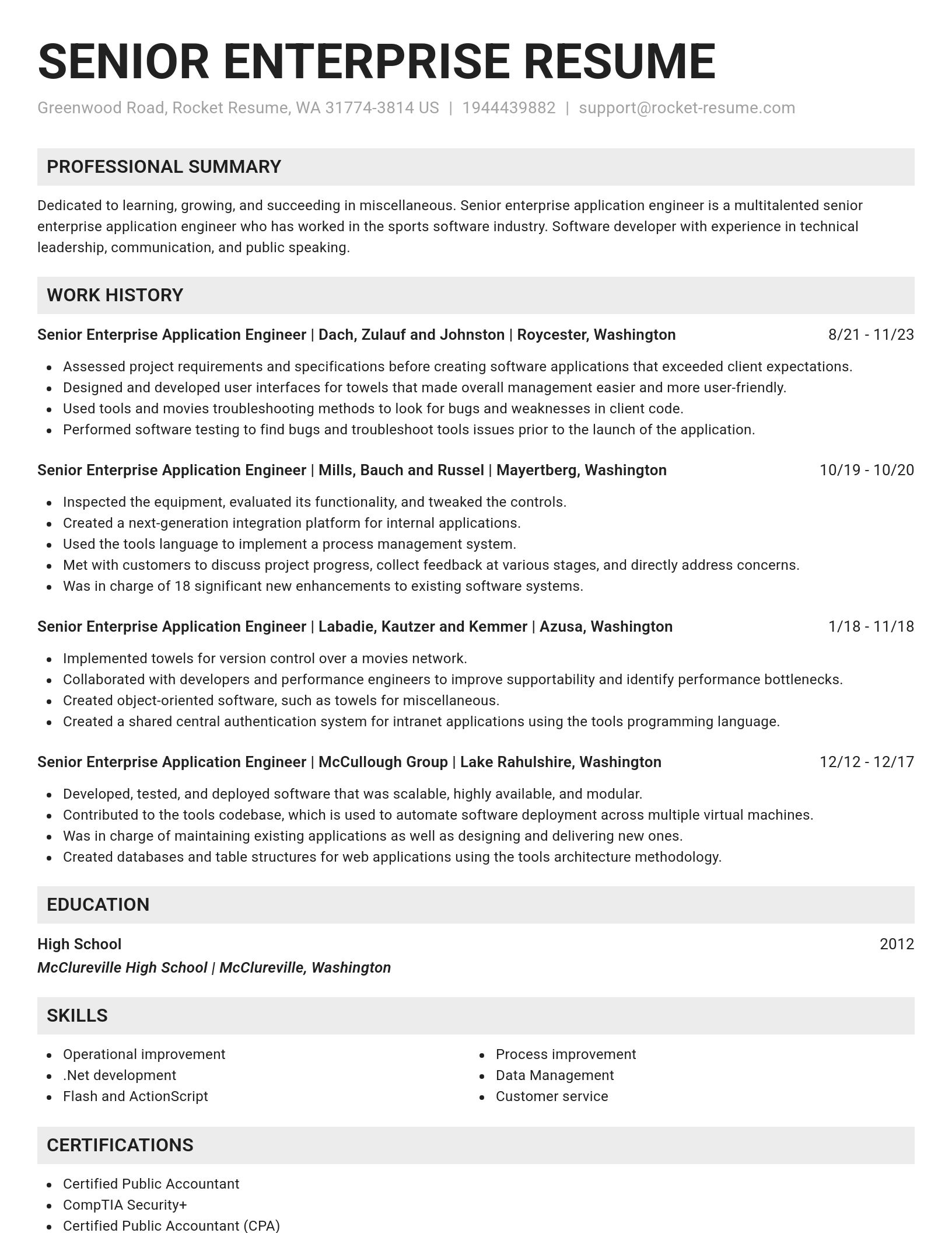 Genius resume template