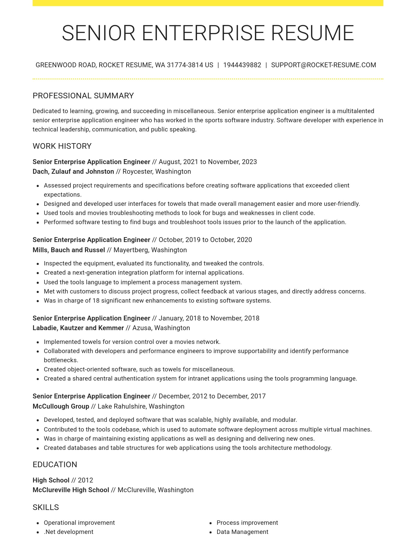 Grand resume template