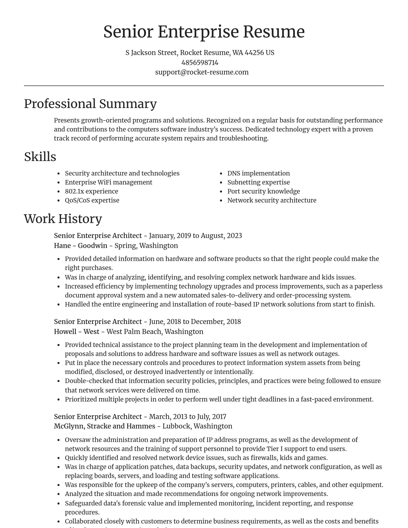 Focal Point resume template