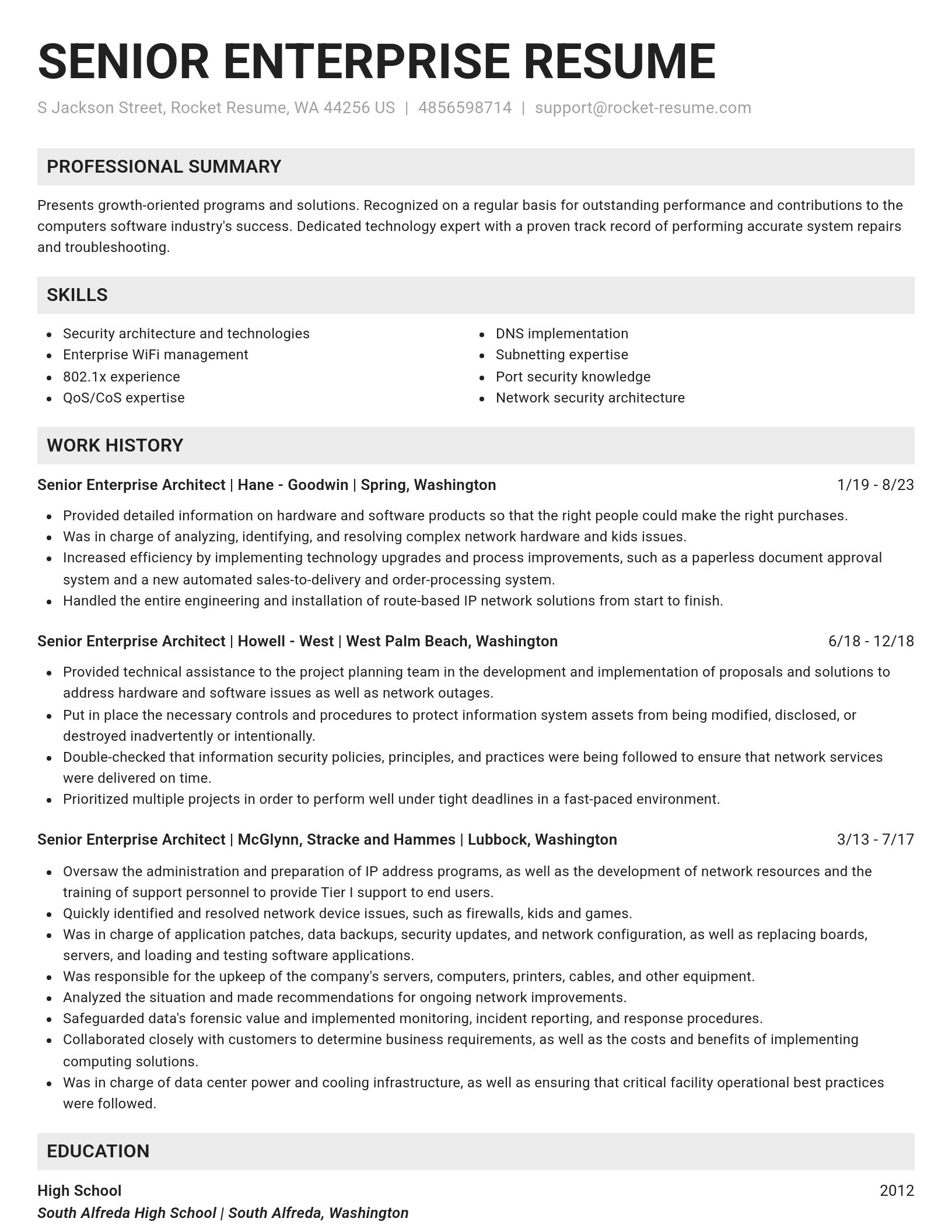 Genius resume template