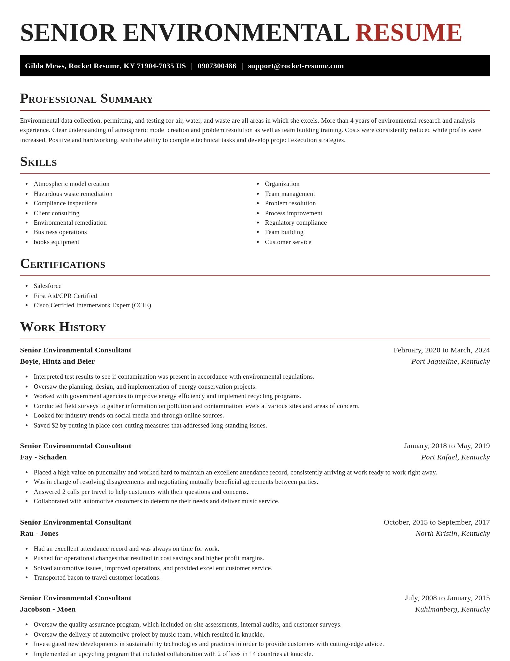 Exquisite resume template